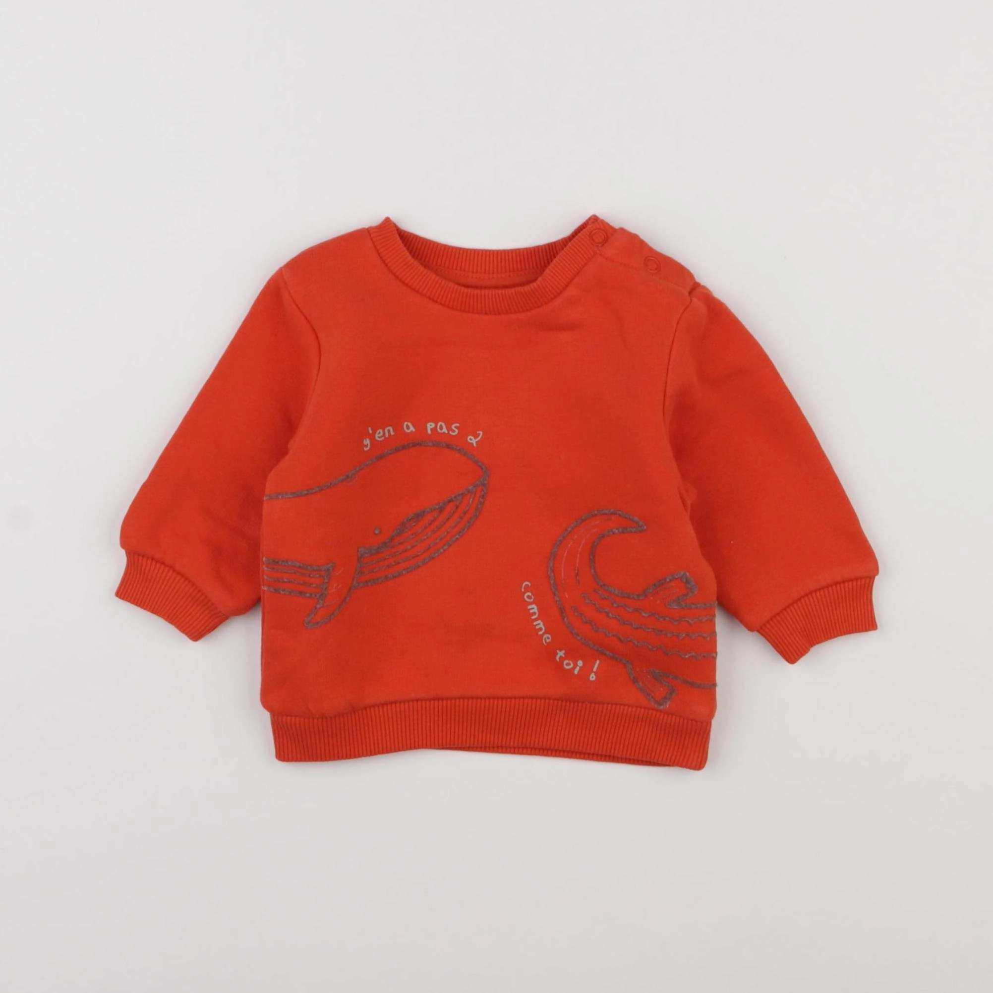 Tape à l'oeil - sweat orange - 3 mois