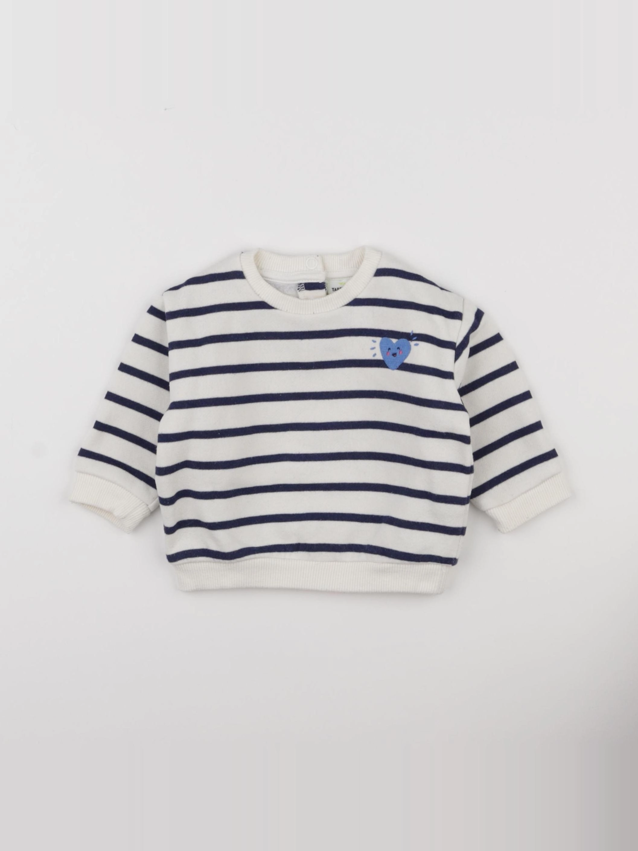 Tape à l'oeil - sweat bleu, blanc - 6 mois