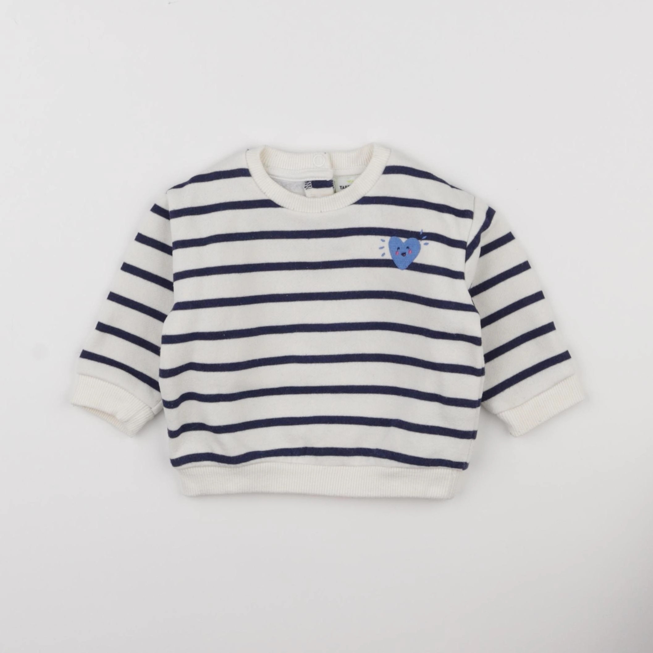 Tape à l'oeil - sweat bleu, blanc - 6 mois