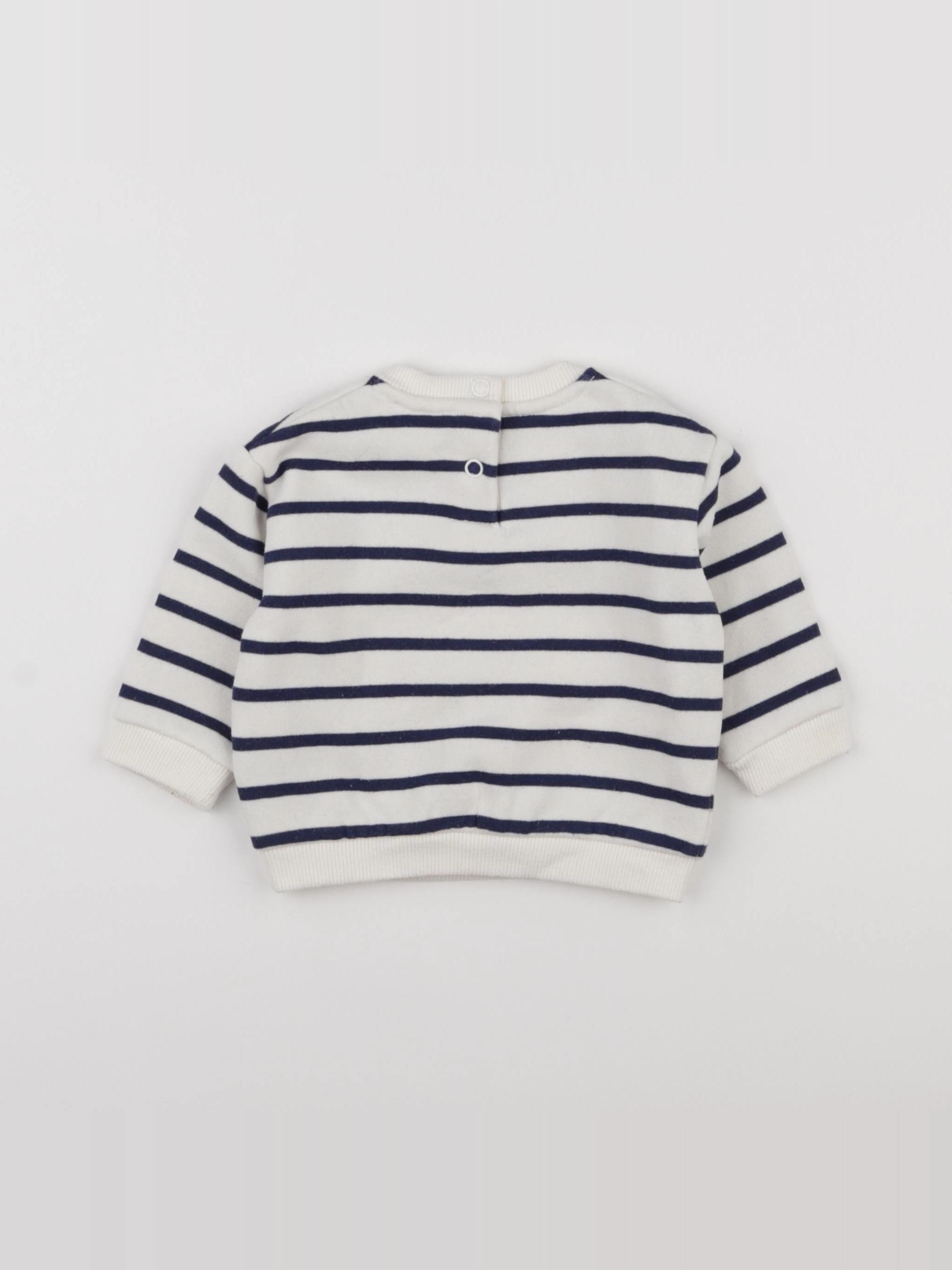 Tape à l'oeil - sweat bleu, blanc - 6 mois