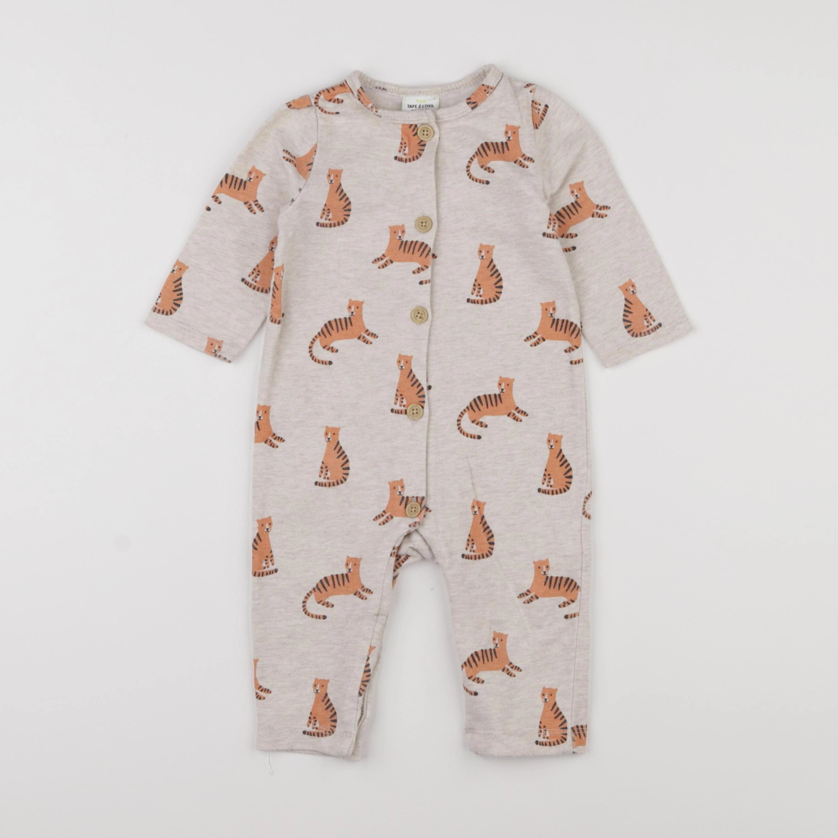 Tape à l'oeil - pyjama coton beige - 6 mois