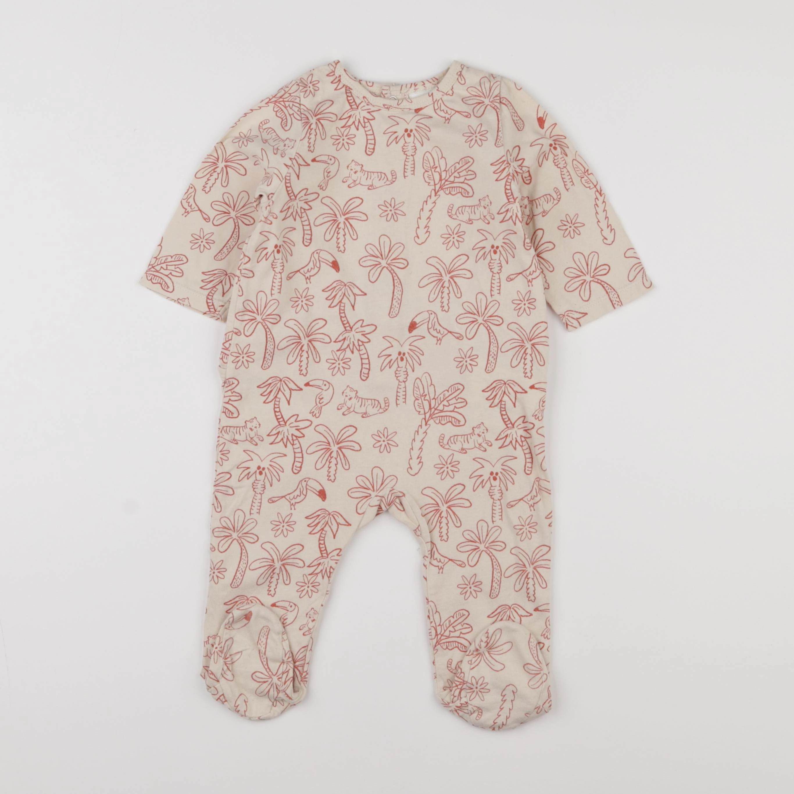 Tape à l'oeil - pyjama coton beige - 9 mois