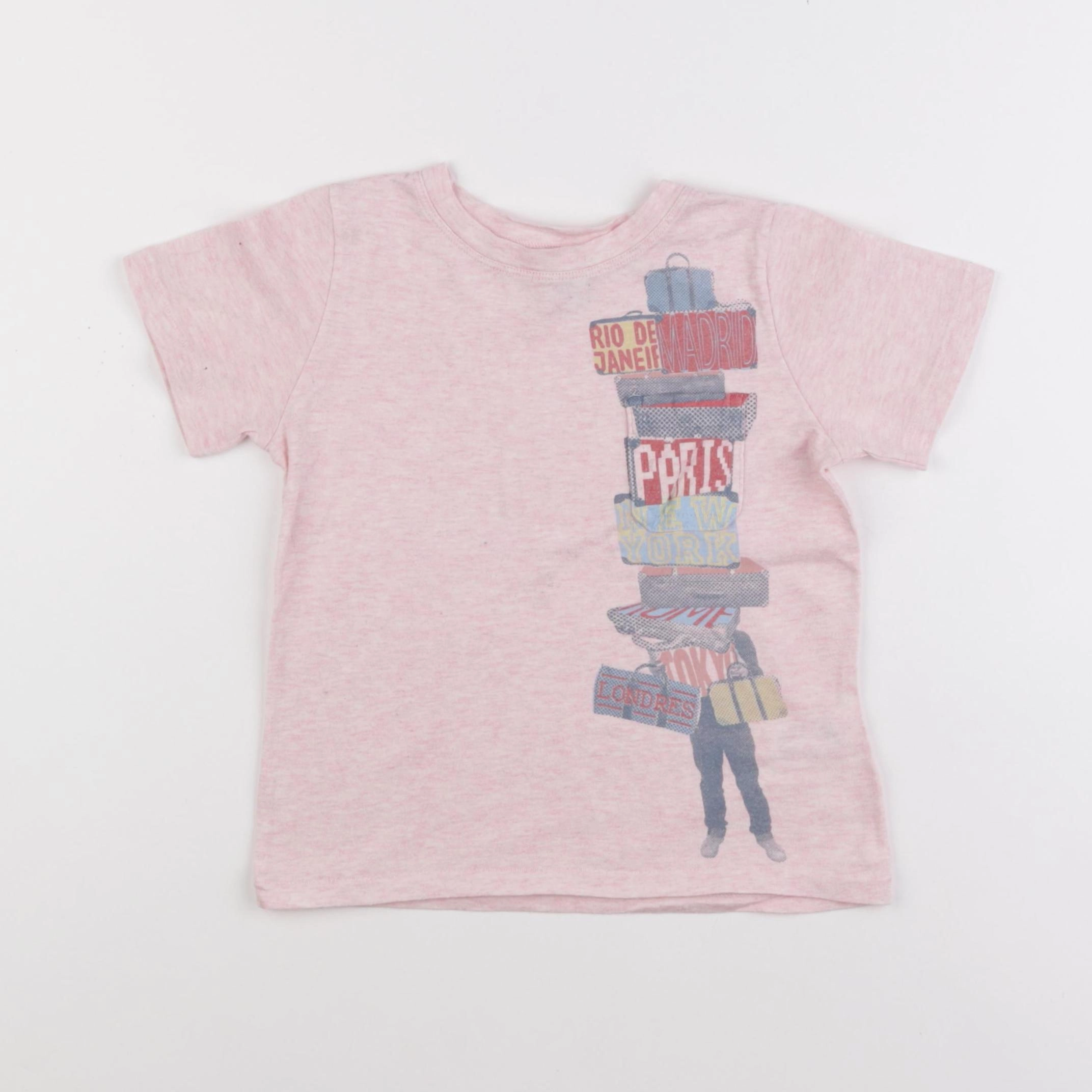 Petit Bateau - maillot de corps rose - 4 ans