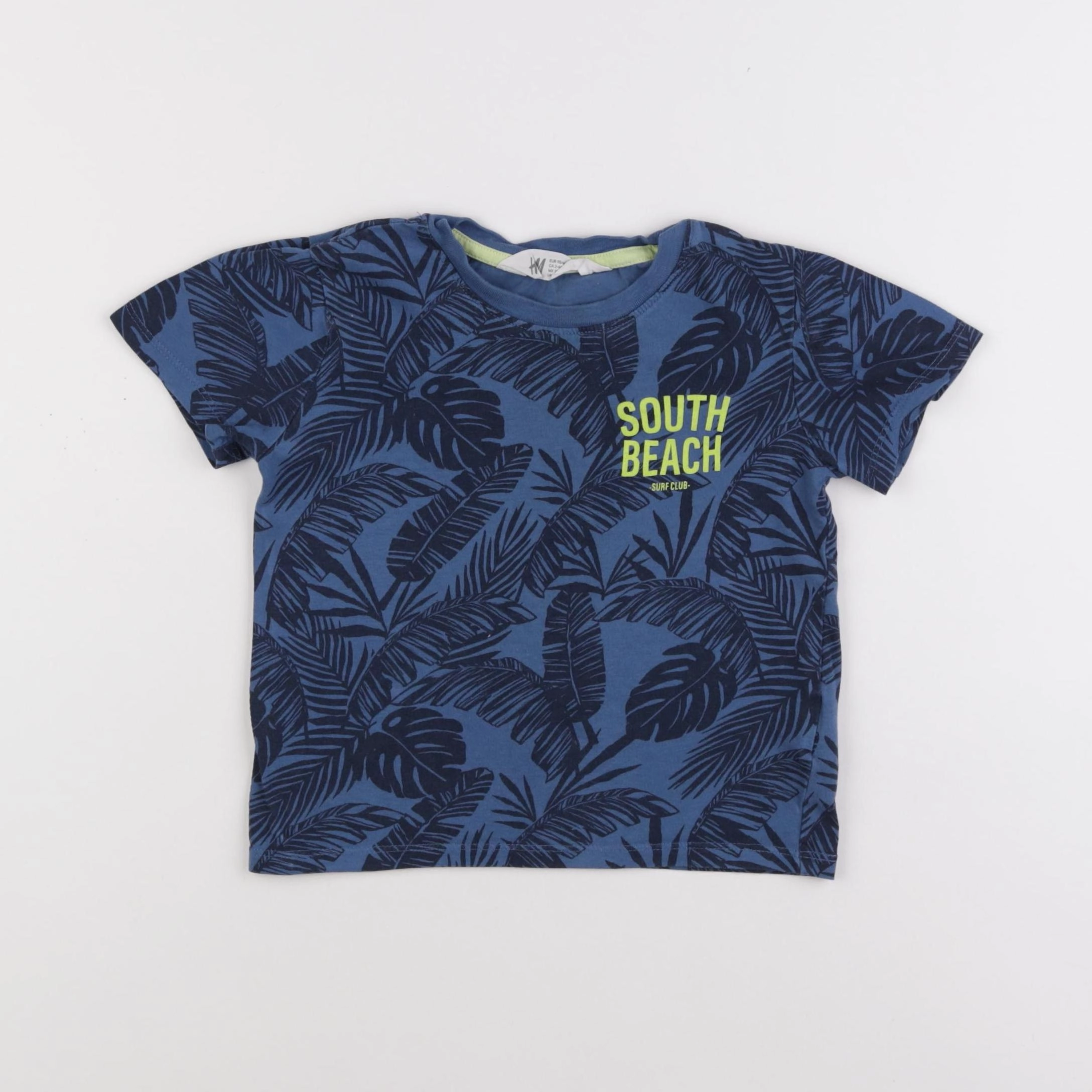H&M - tee-shirt bleu - 2/4 ans