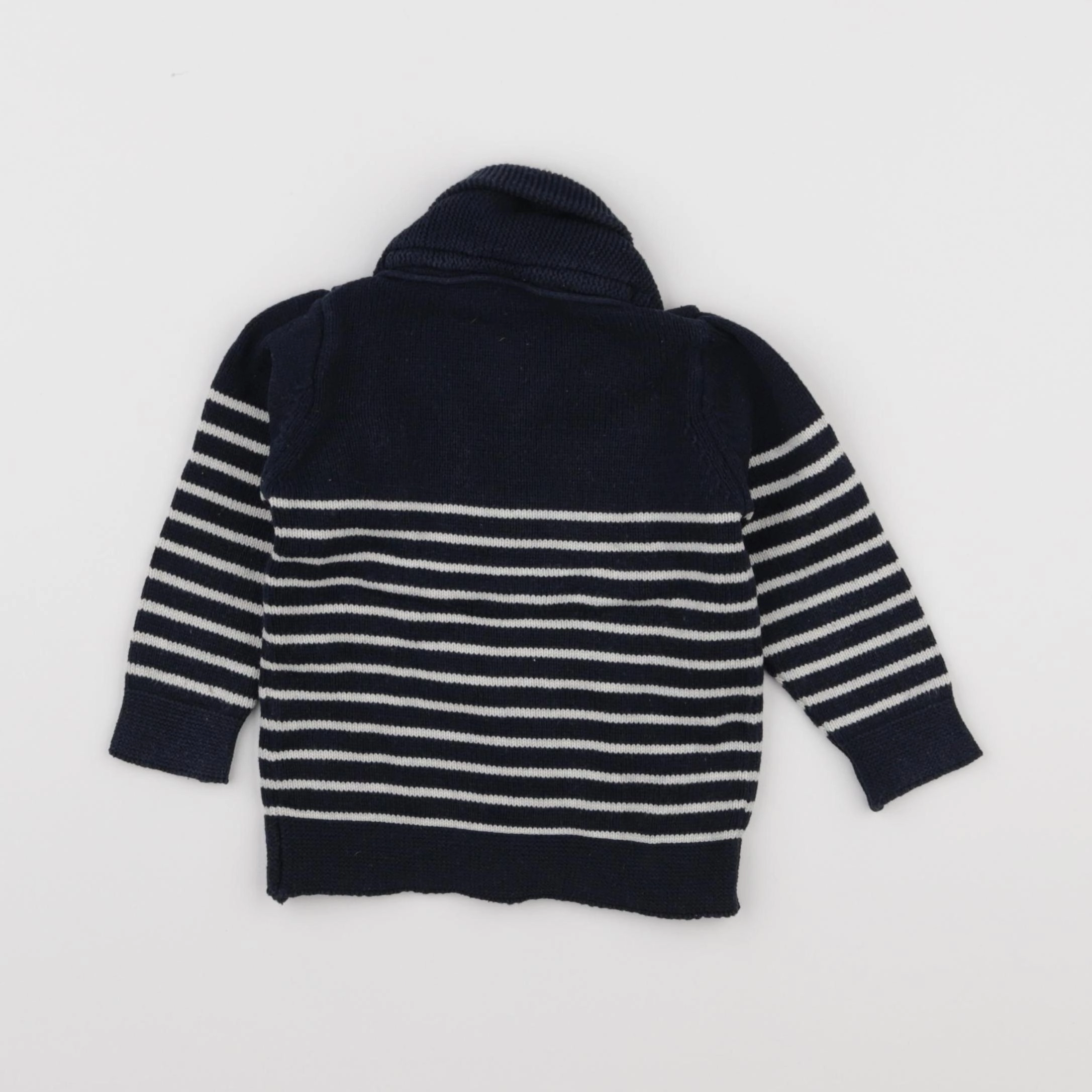 Tape à l'oeil - gilet bleu, blanc - 9 mois