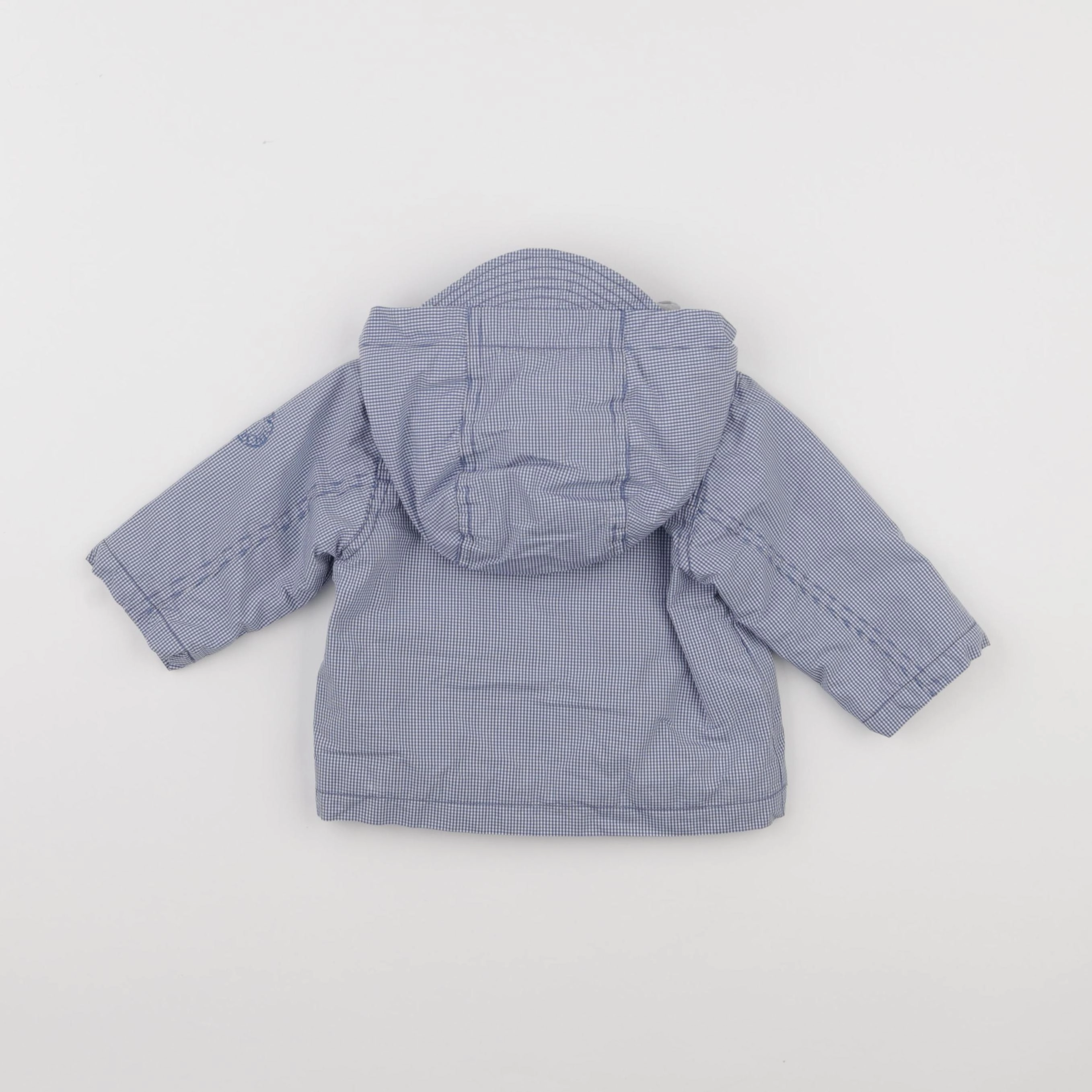 Jacadi - imperméable bleu, blanc - 6 mois