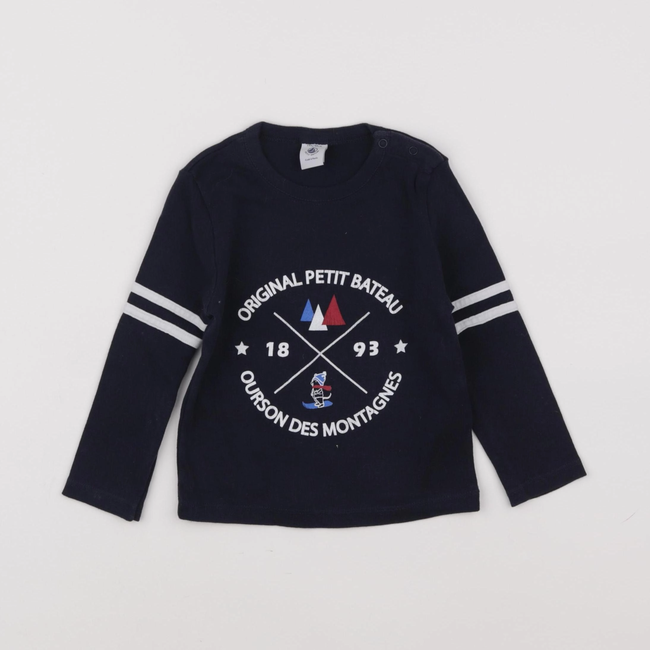 Petit Bateau - tee-shirt bleu - 24 mois