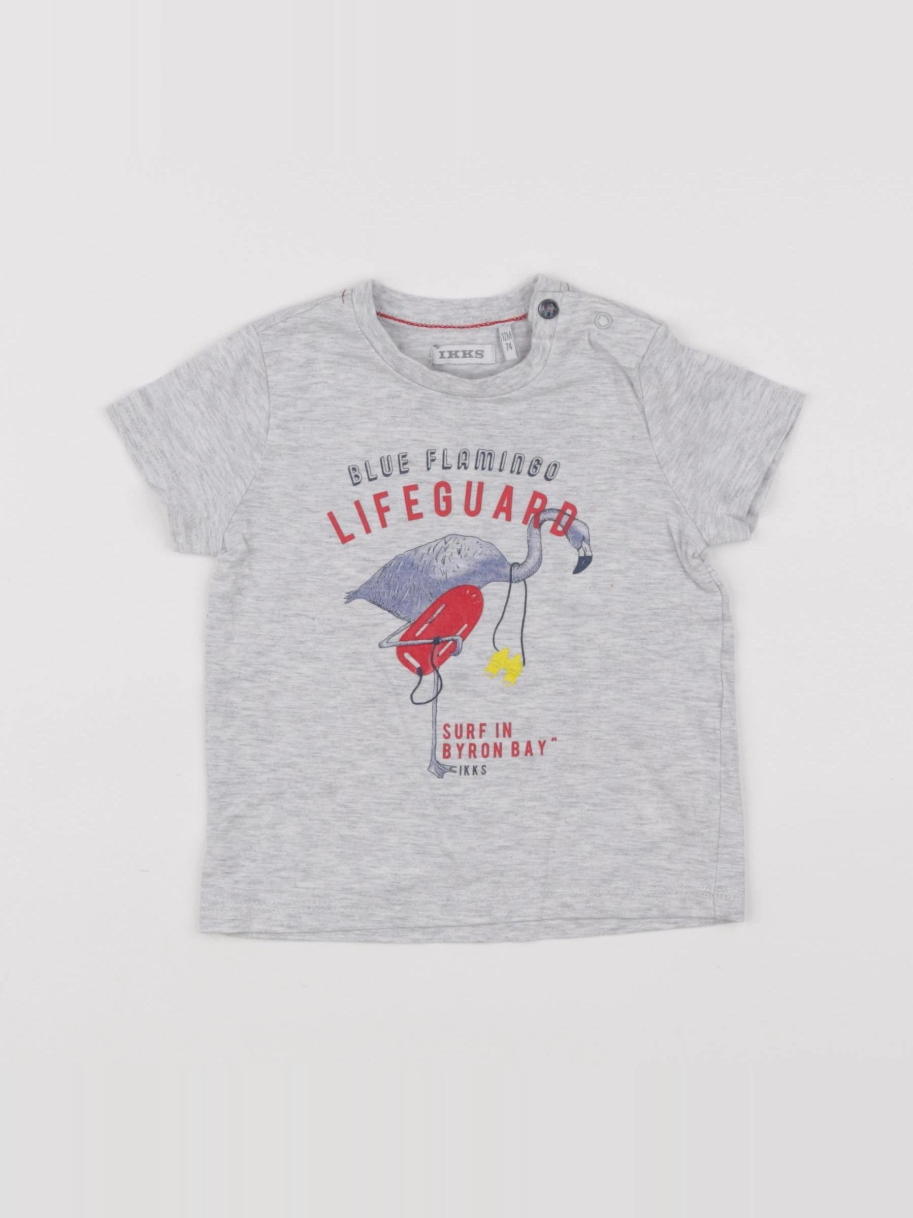 IKKS - tee-shirt gris - 12 mois