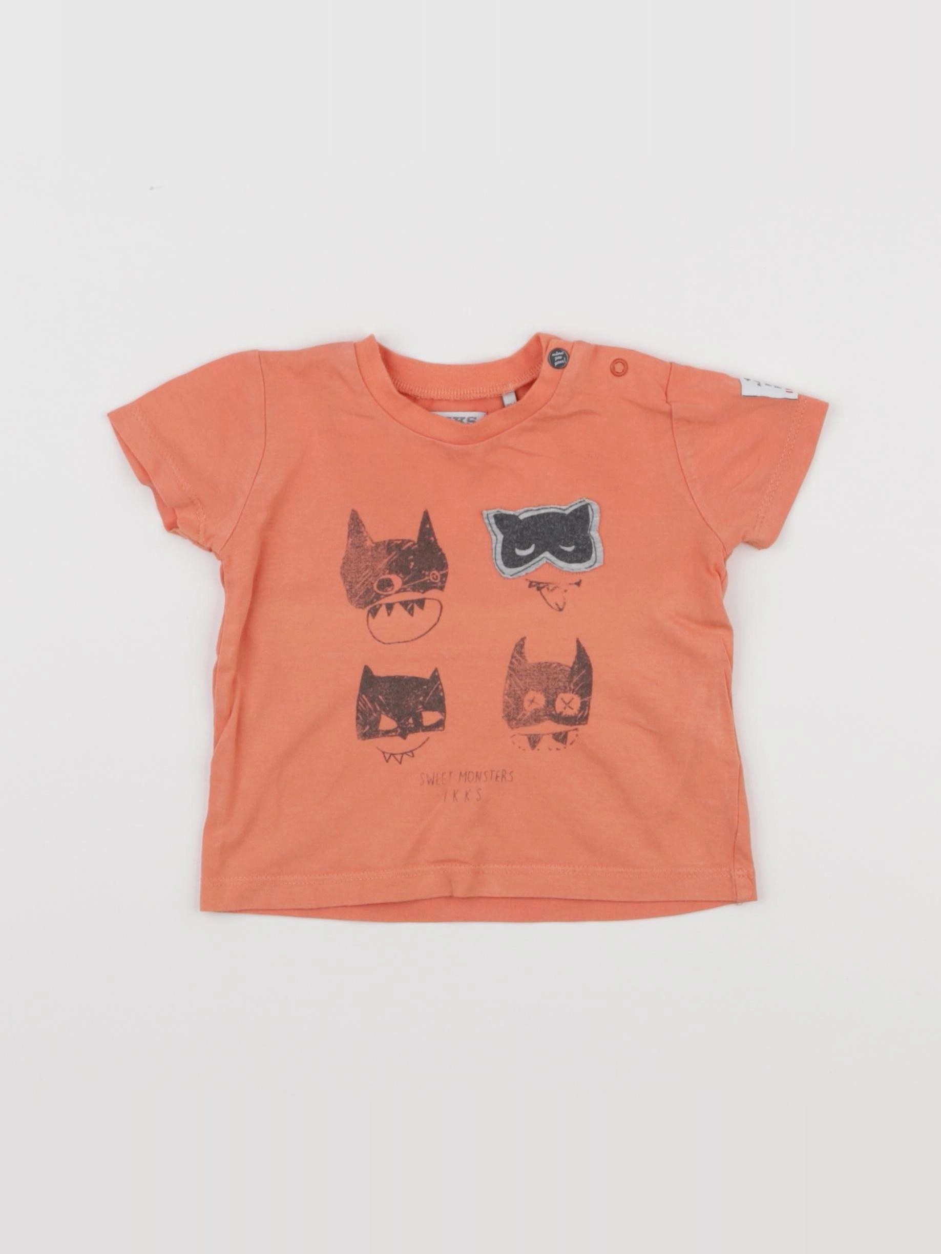 IKKS - tee-shirt orange - 6 mois