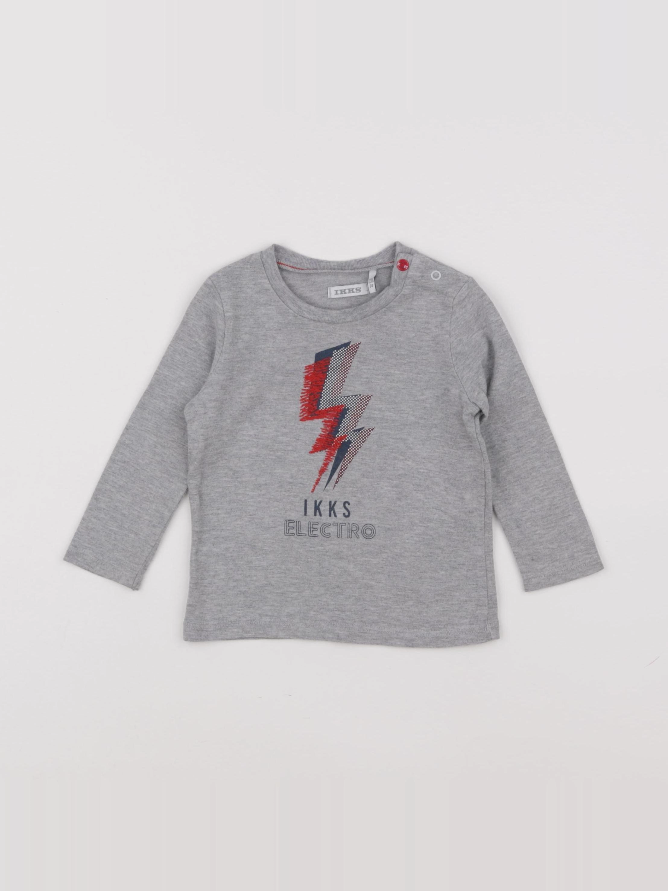 IKKS - tee-shirt gris - 12 mois
