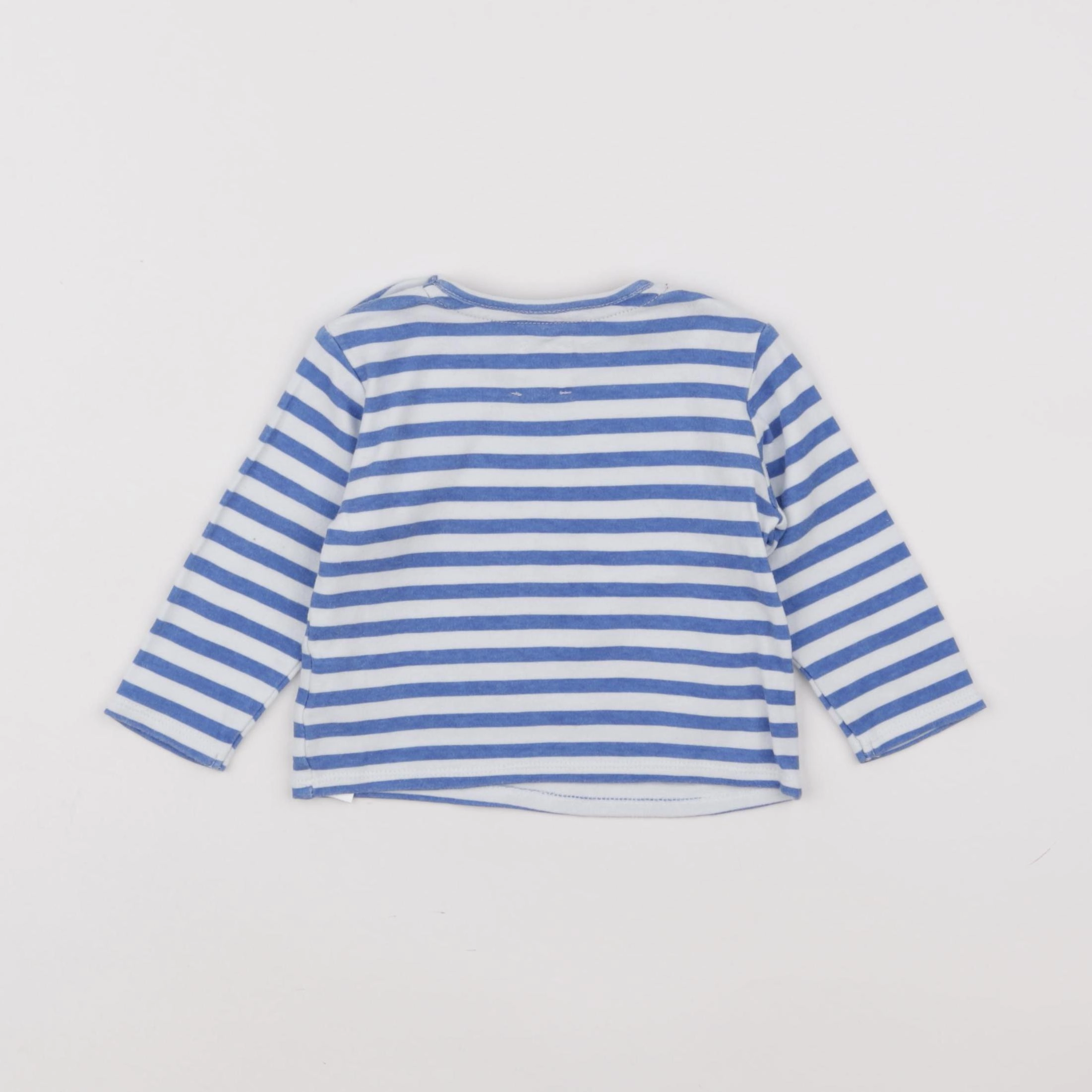 Carrément Beau - tee-shirt bleu - 6 mois