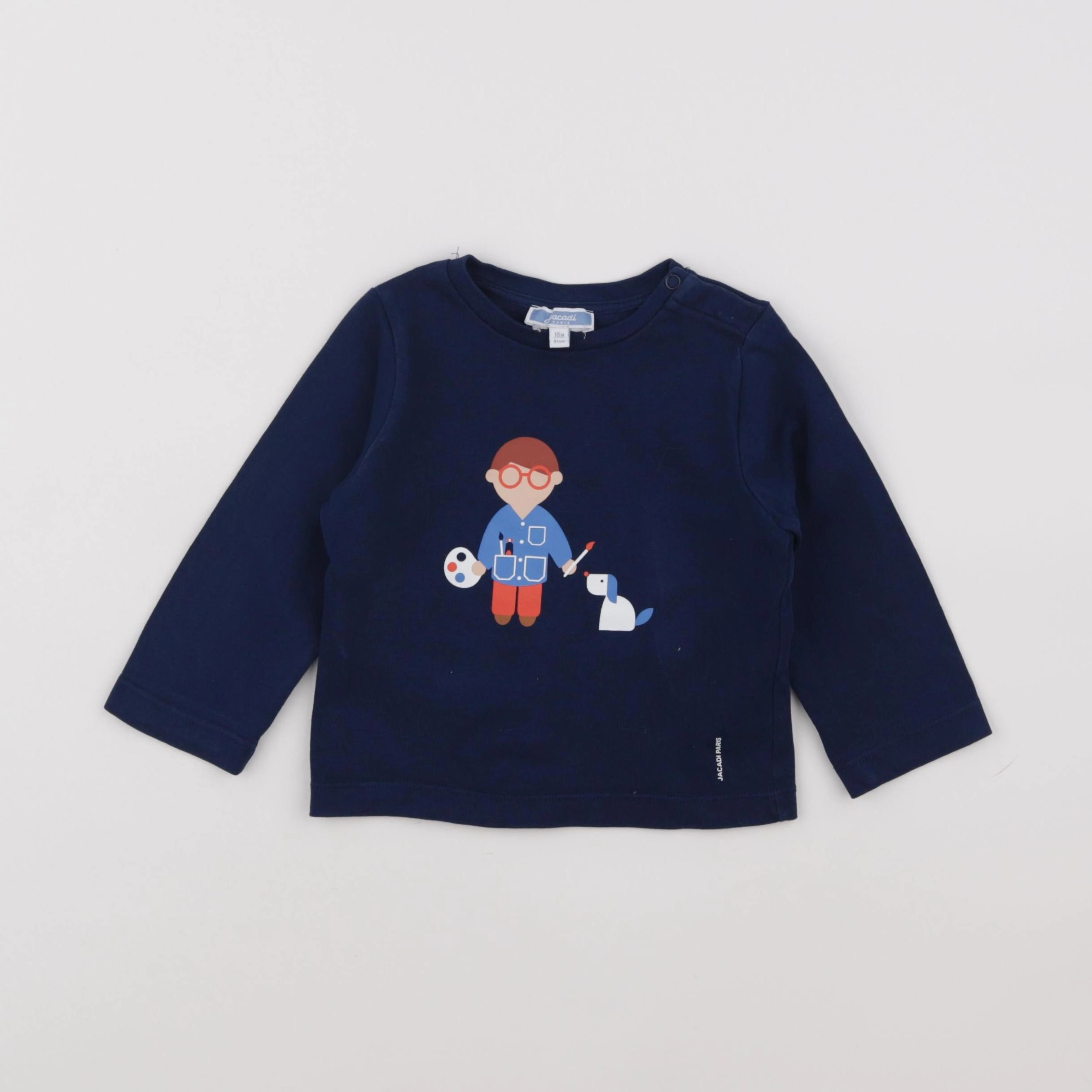 Jacadi - tee-shirt bleu - 18 mois