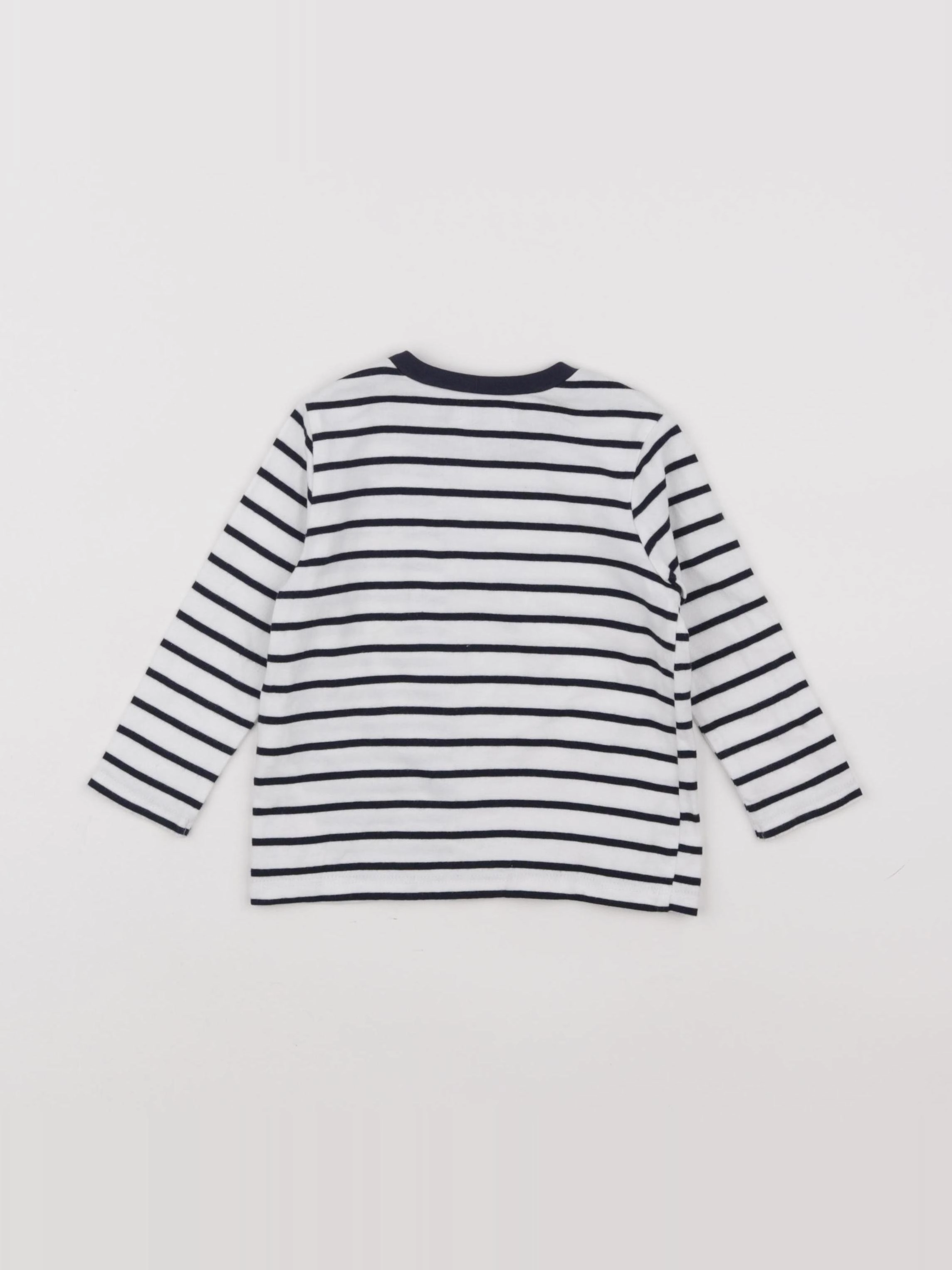 IKKS - tee-shirt blanc, bleu - 12 mois