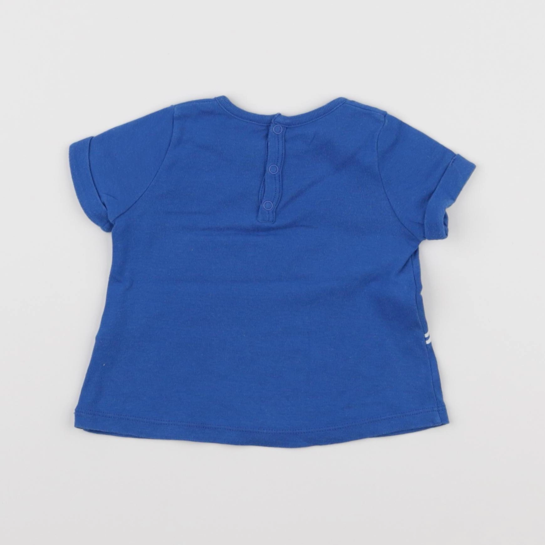 Petit Bateau - tee-shirt bleu - 6 mois