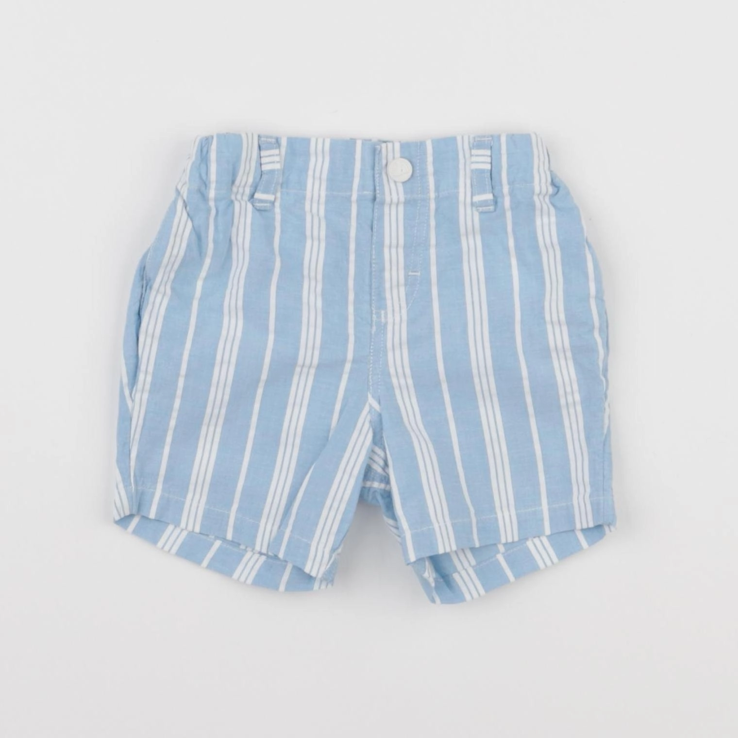 Petit Bateau - short bleu - 6 mois