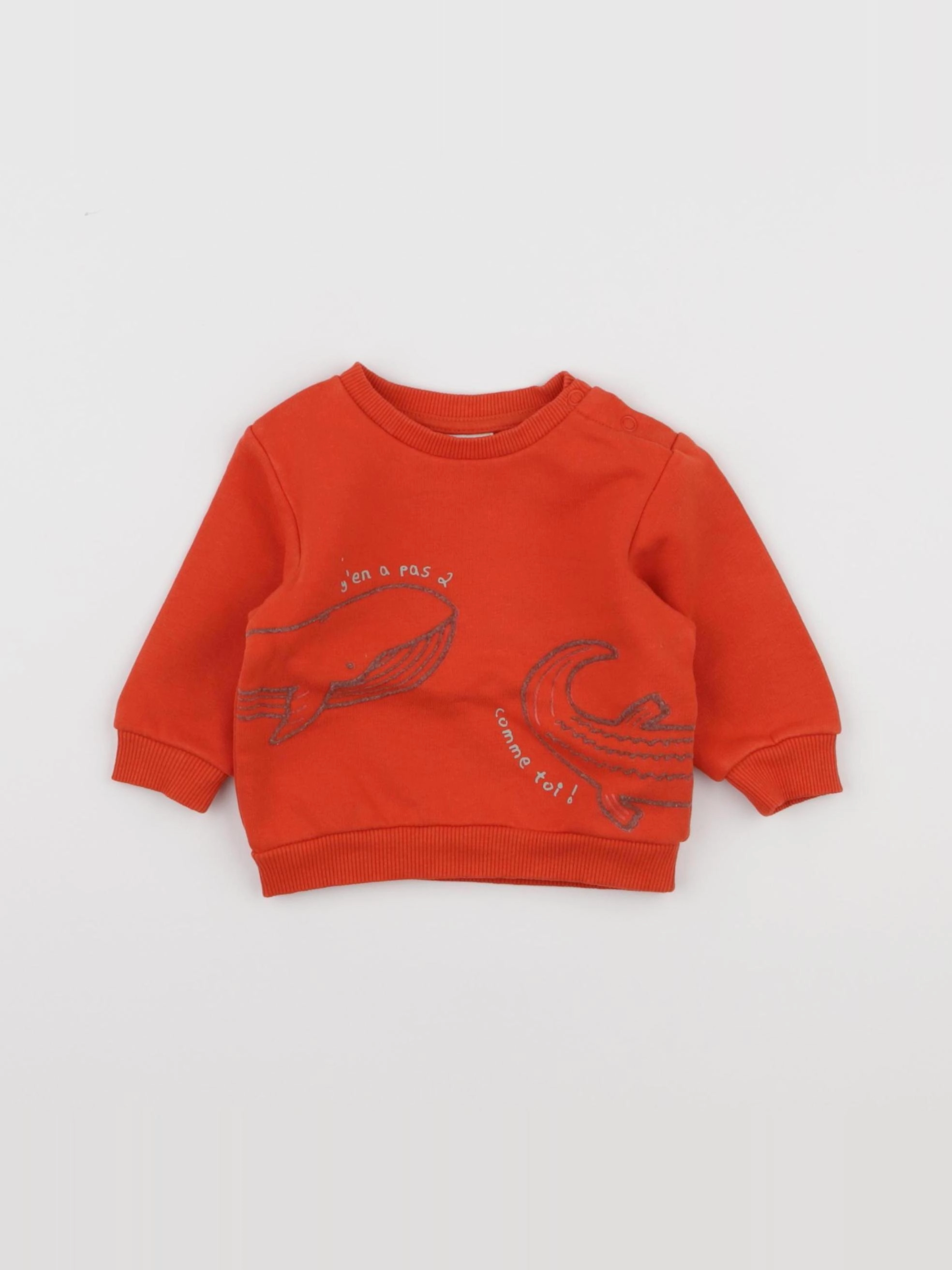 Tape à l'oeil - sweat orange - 3 mois