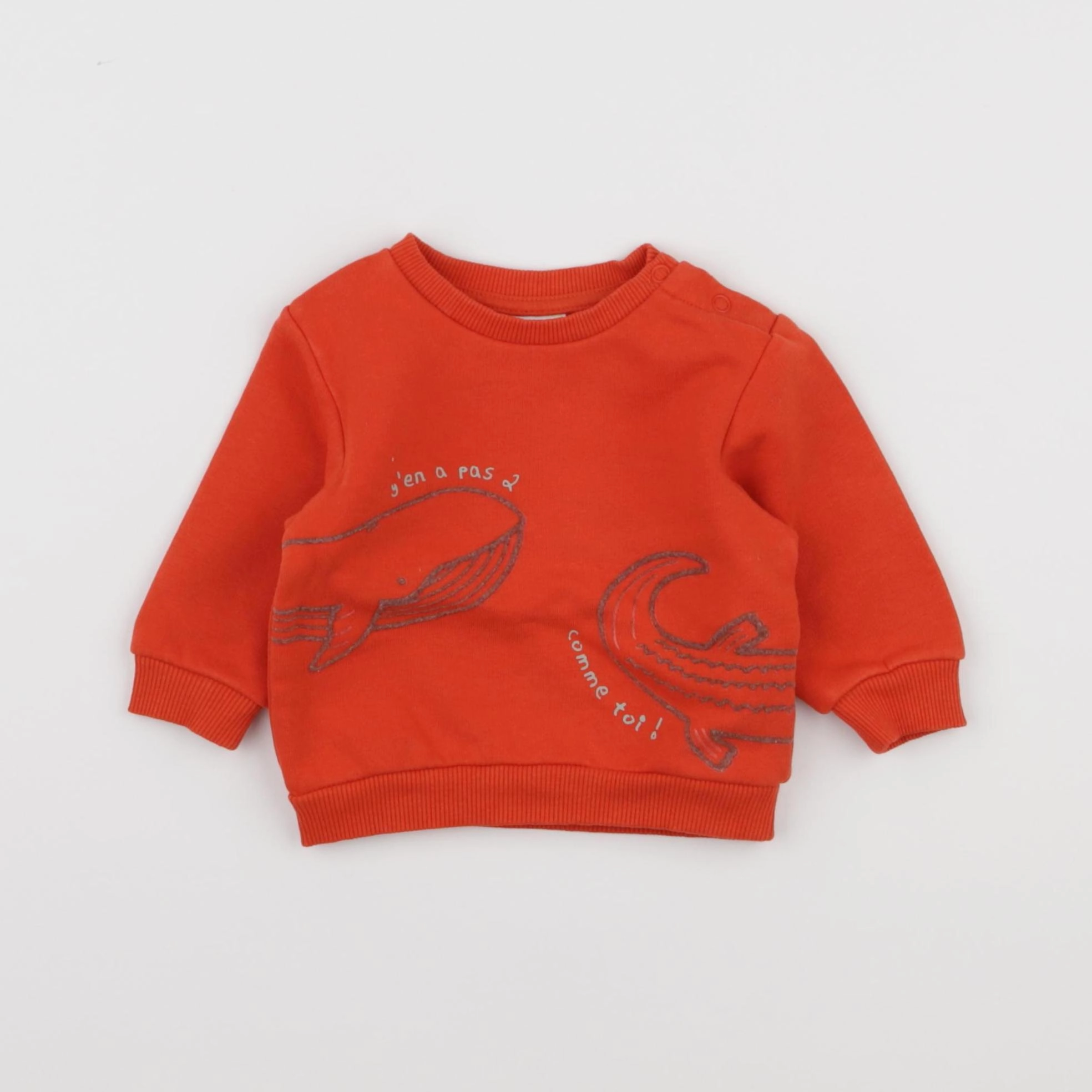 Tape à l'oeil - sweat orange - 3 mois