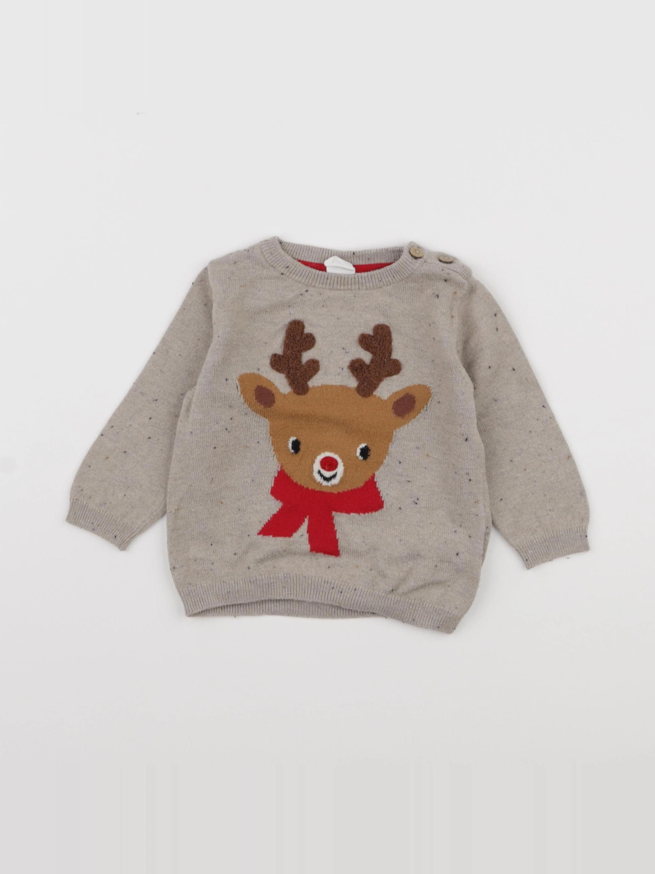 H&M - pull beige - 3/6 mois