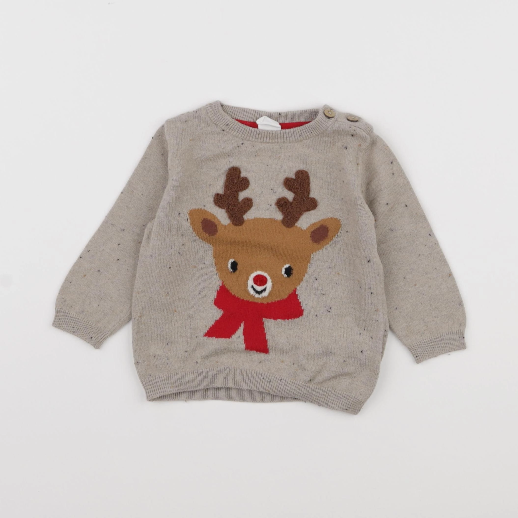 H&M - pull beige - 3/6 mois