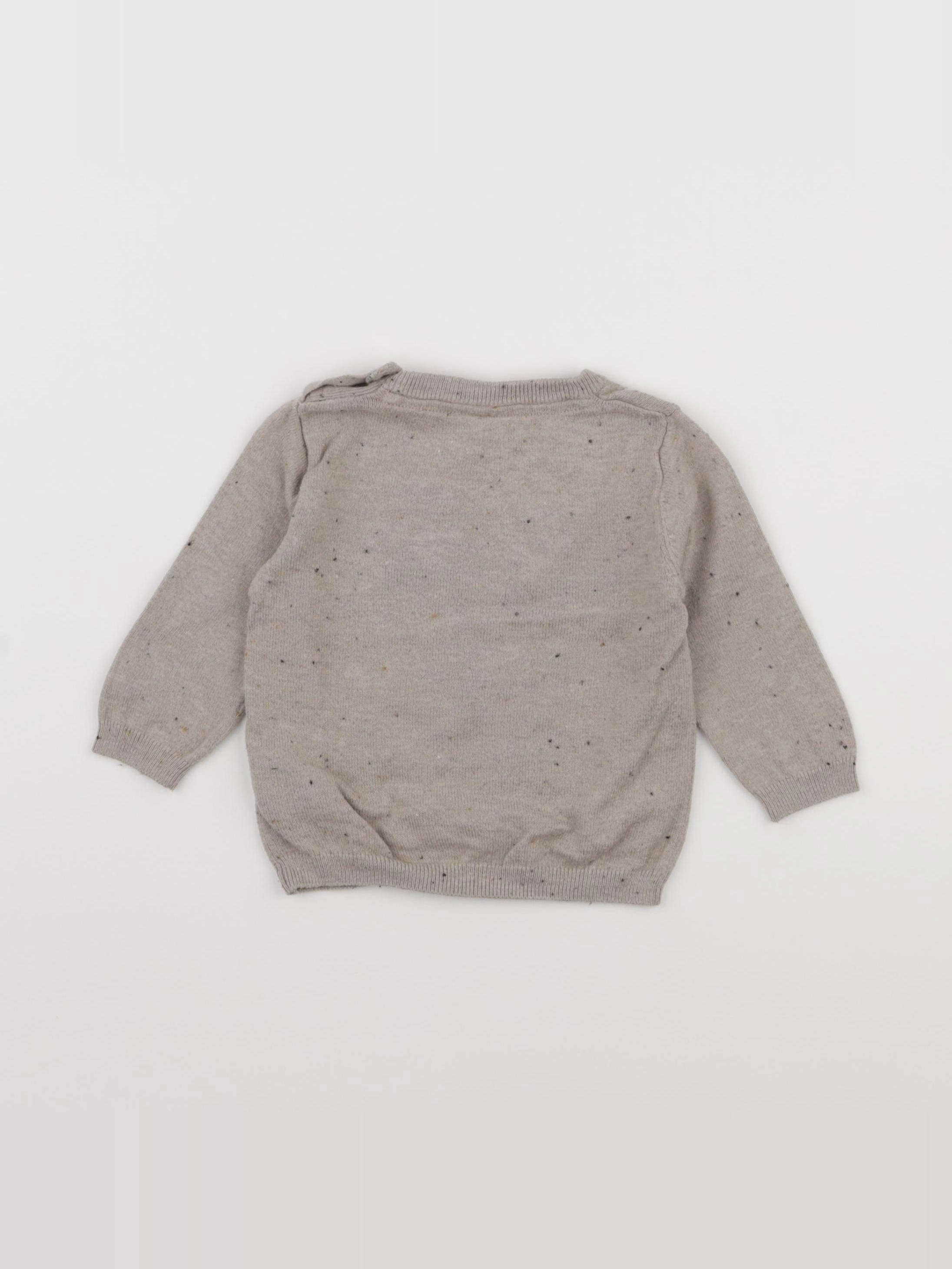 H&M - pull beige - 3/6 mois