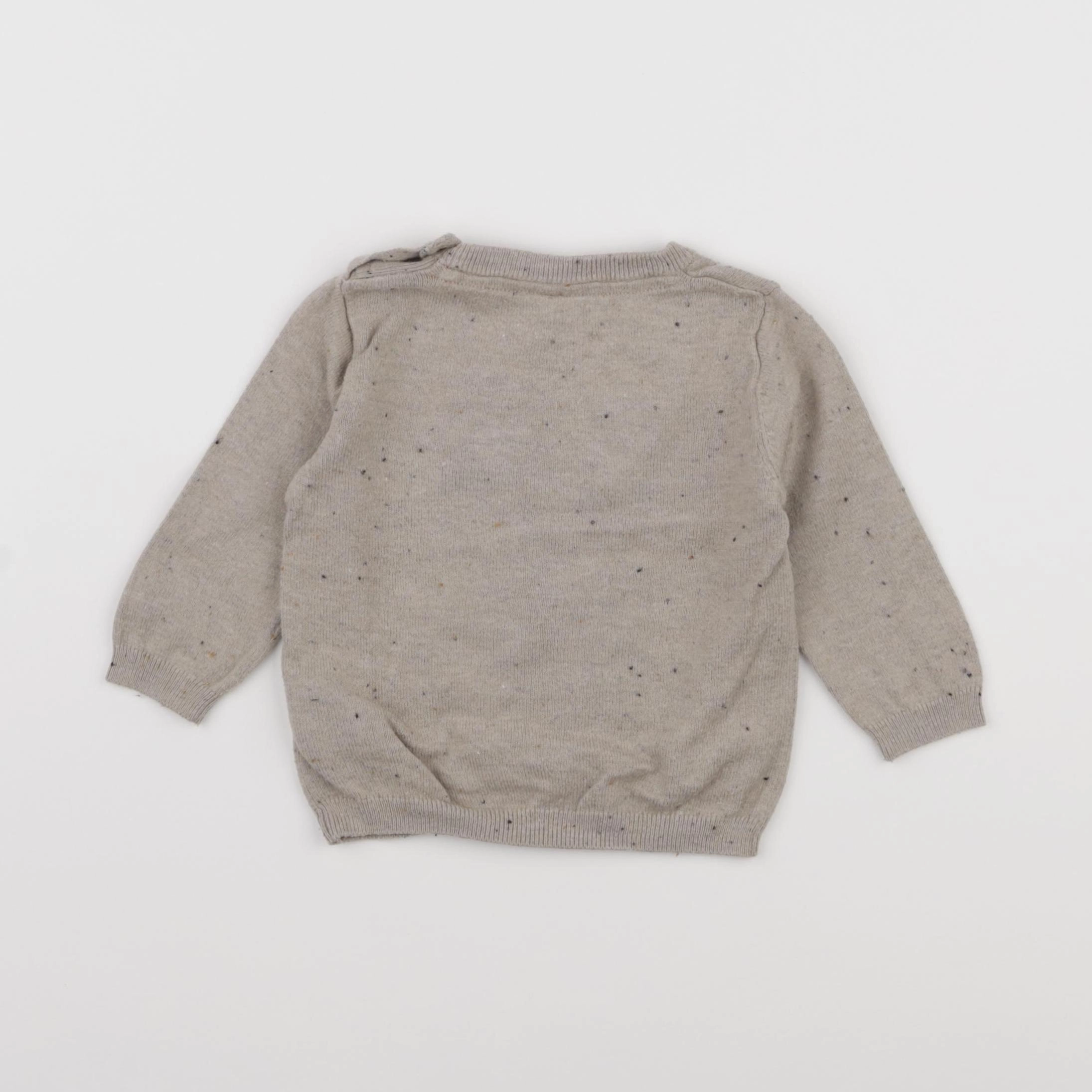 H&M - pull beige - 3/6 mois