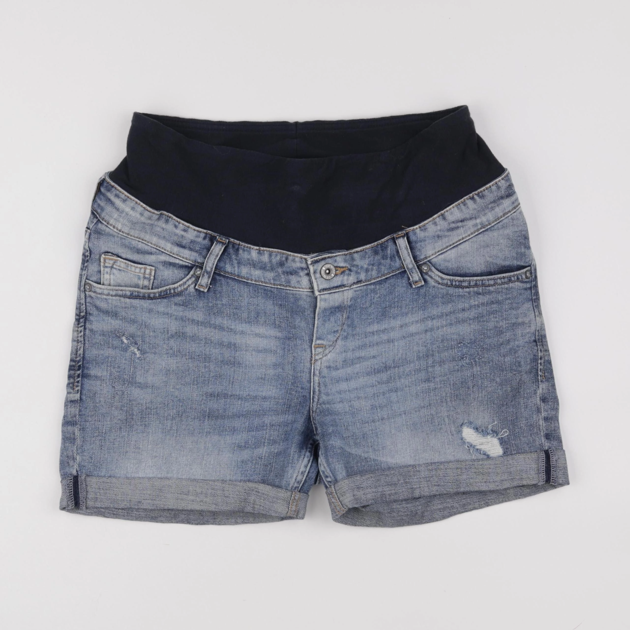 H&M - short grossesse bleu - 38