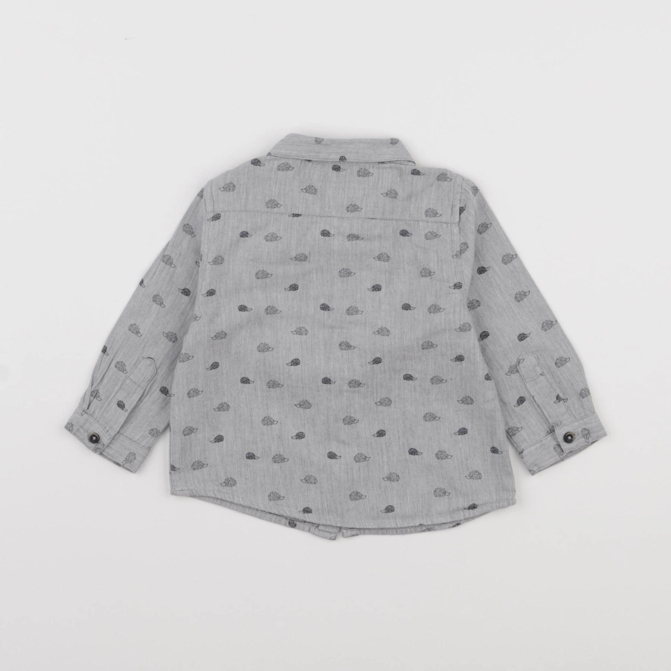 Zara - chemise gris - 6/9 mois
