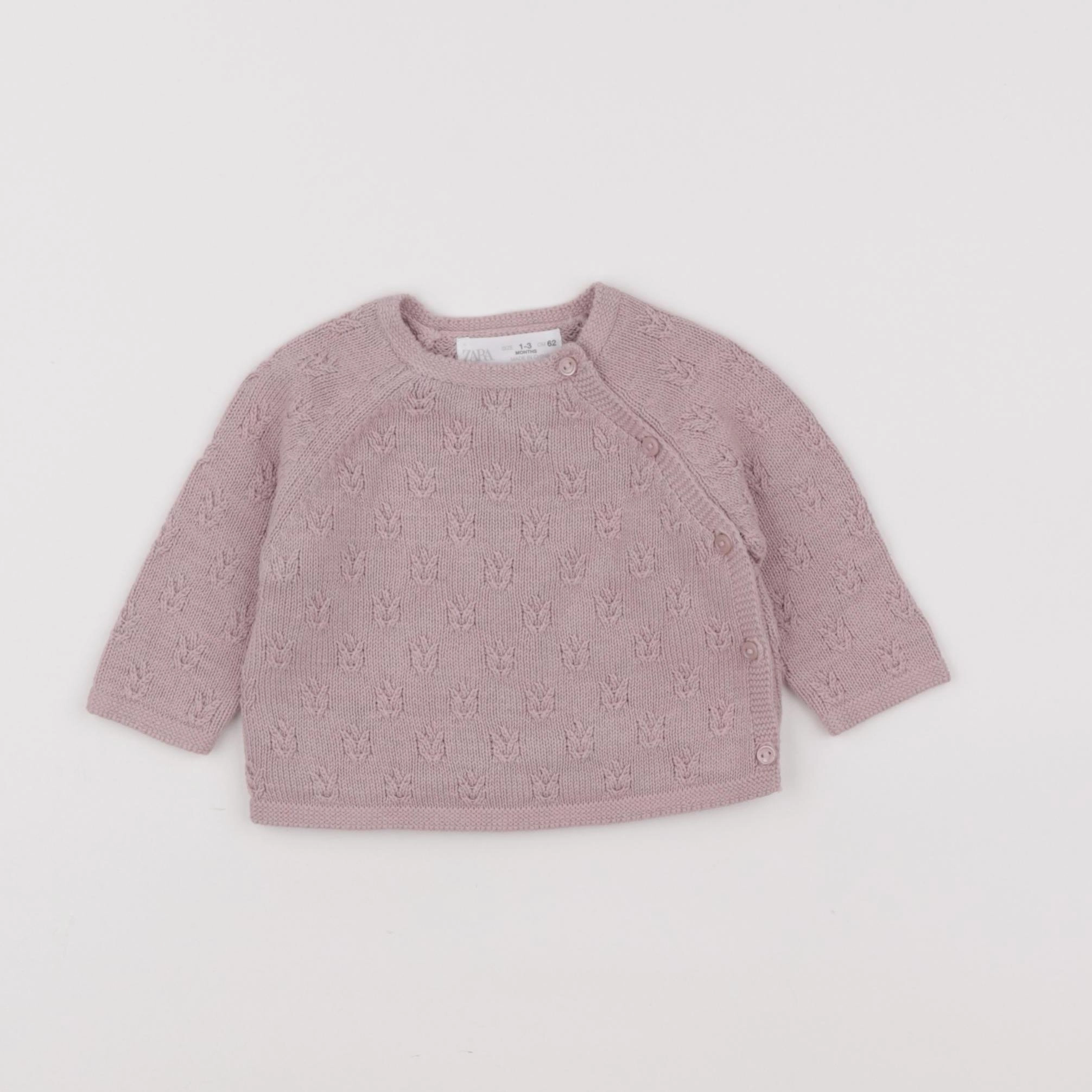 Zara - pull rose - 1/3 mois