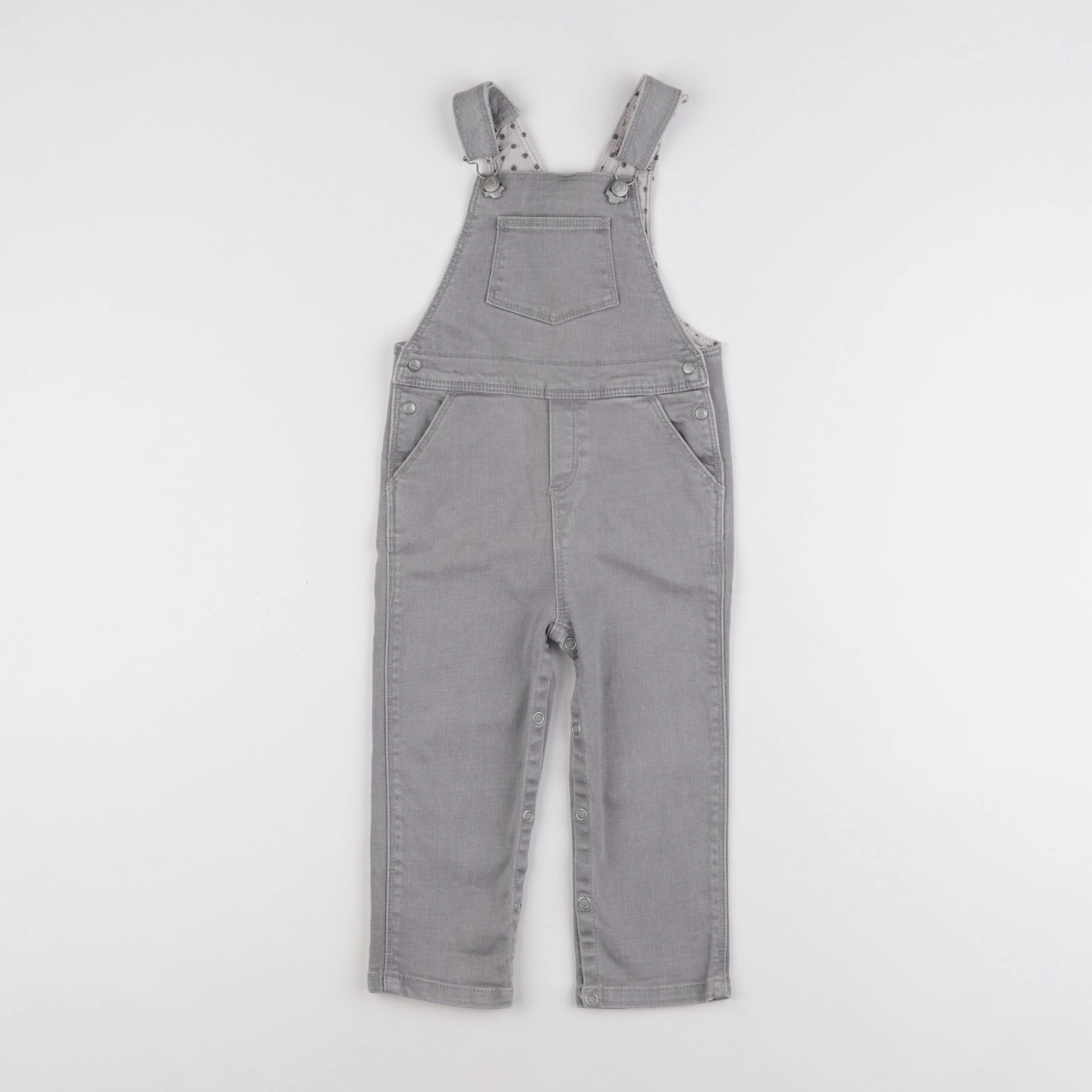 Petit Bateau - salopette gris - 24 mois