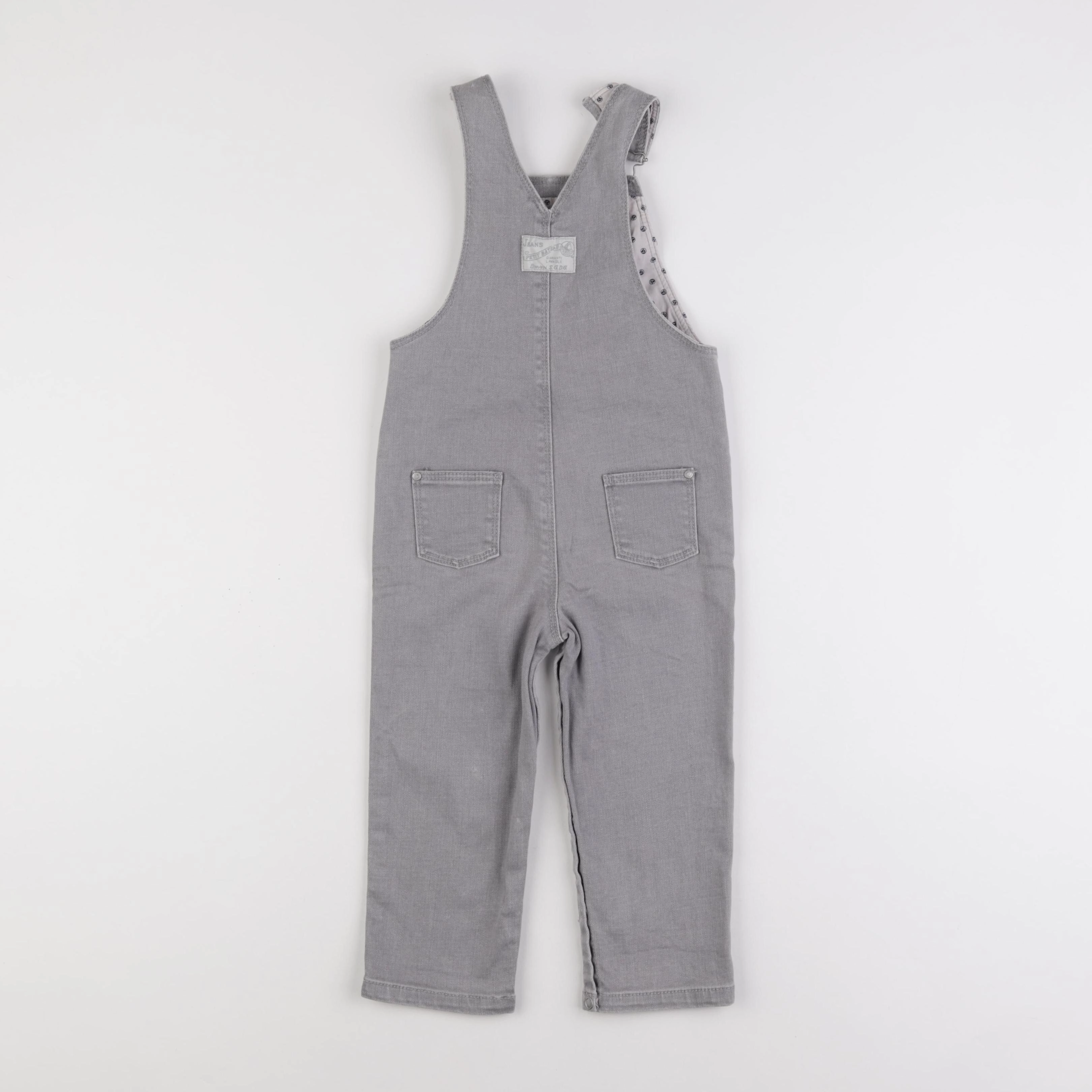 Petit Bateau - salopette gris - 24 mois