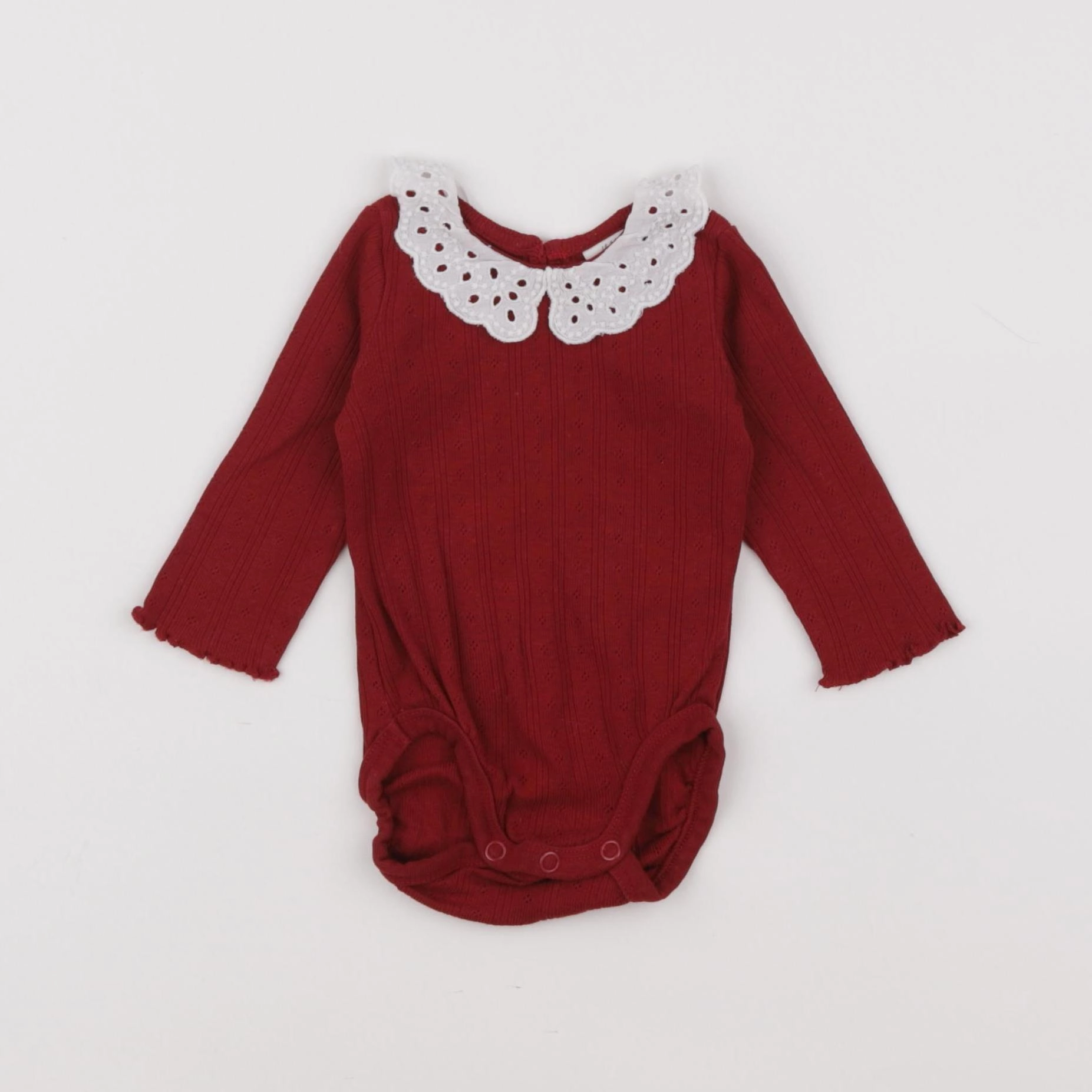 H&M - body à col rouge - 1 mois