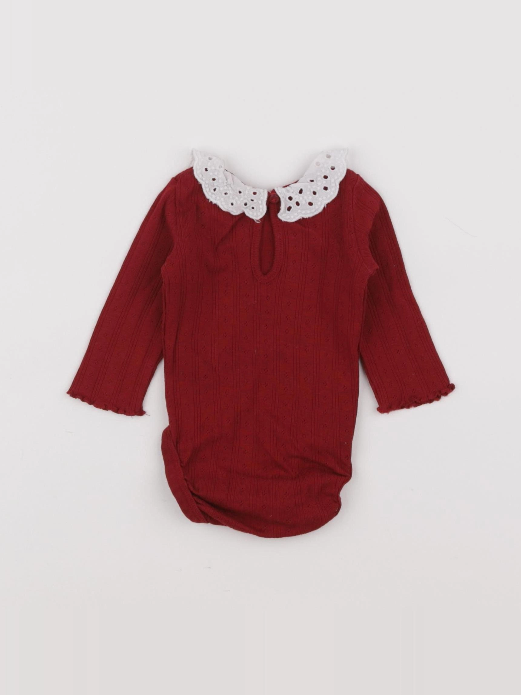 H&M - body à col rouge - 1 mois