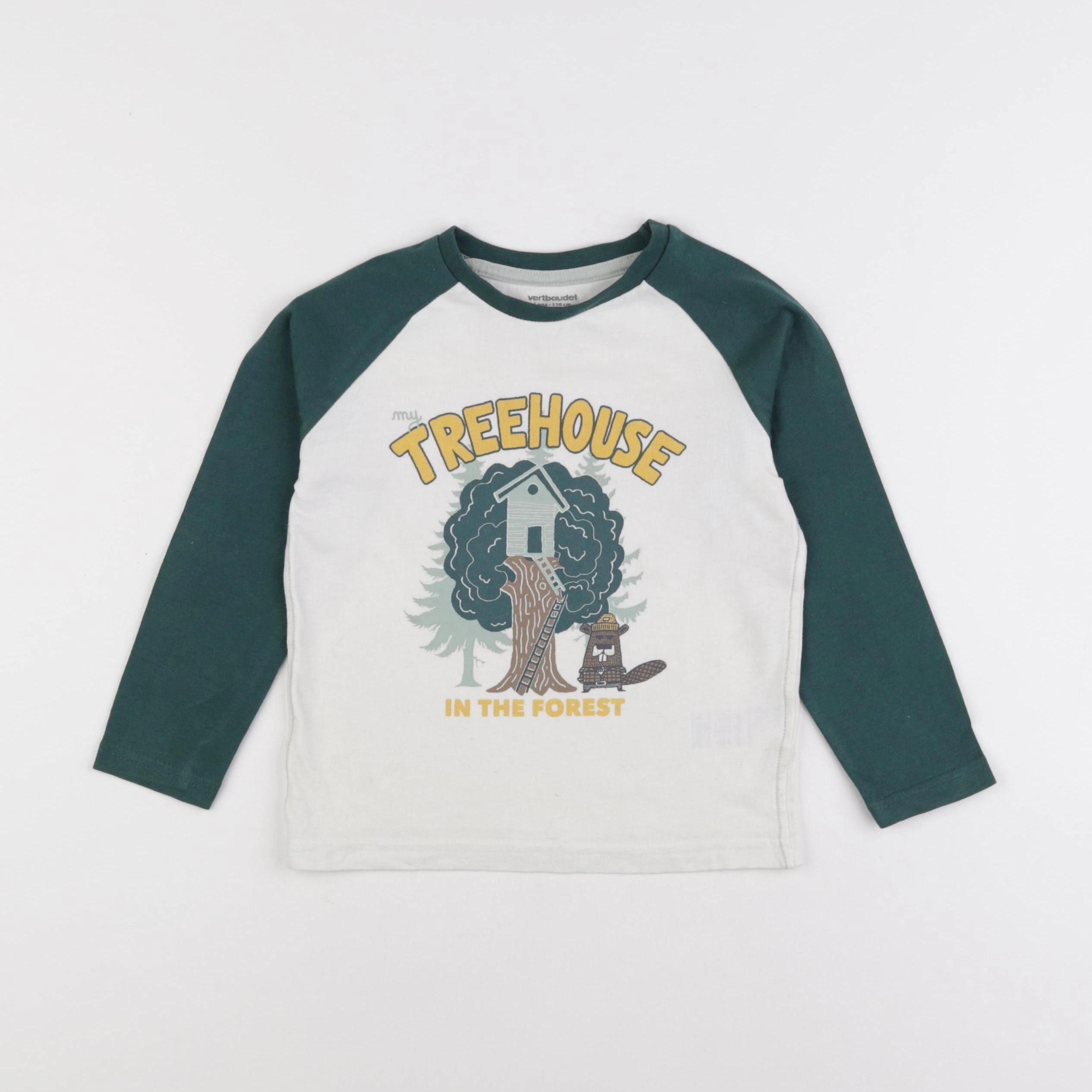 Vertbaudet - tee-shirt vert - 5 ans