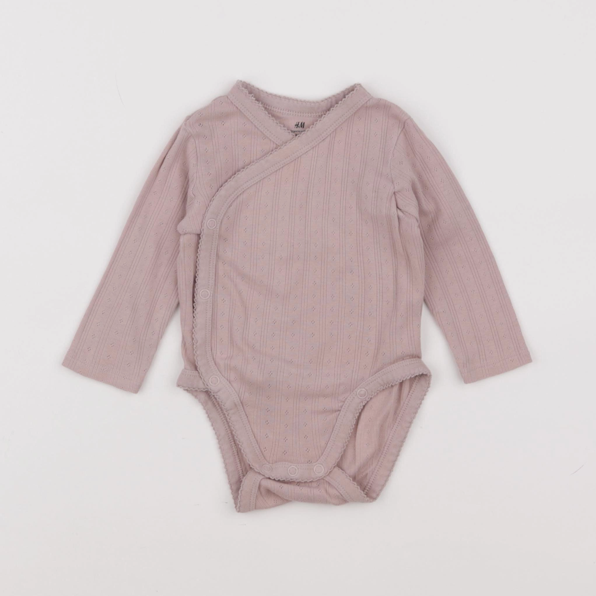 H&M - body rose - 3/6 mois