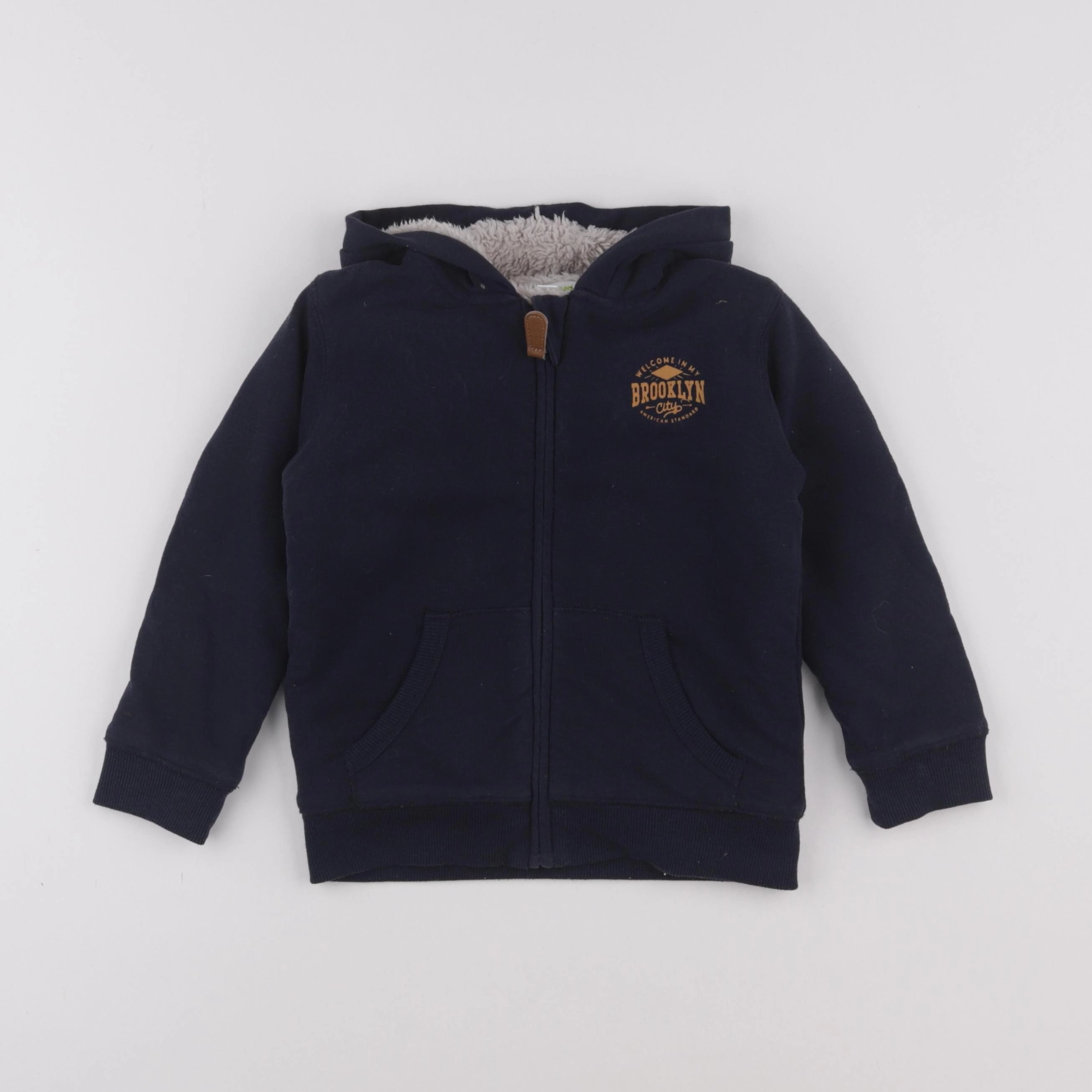 Vertbaudet - veste doublé bleu - 4 ans