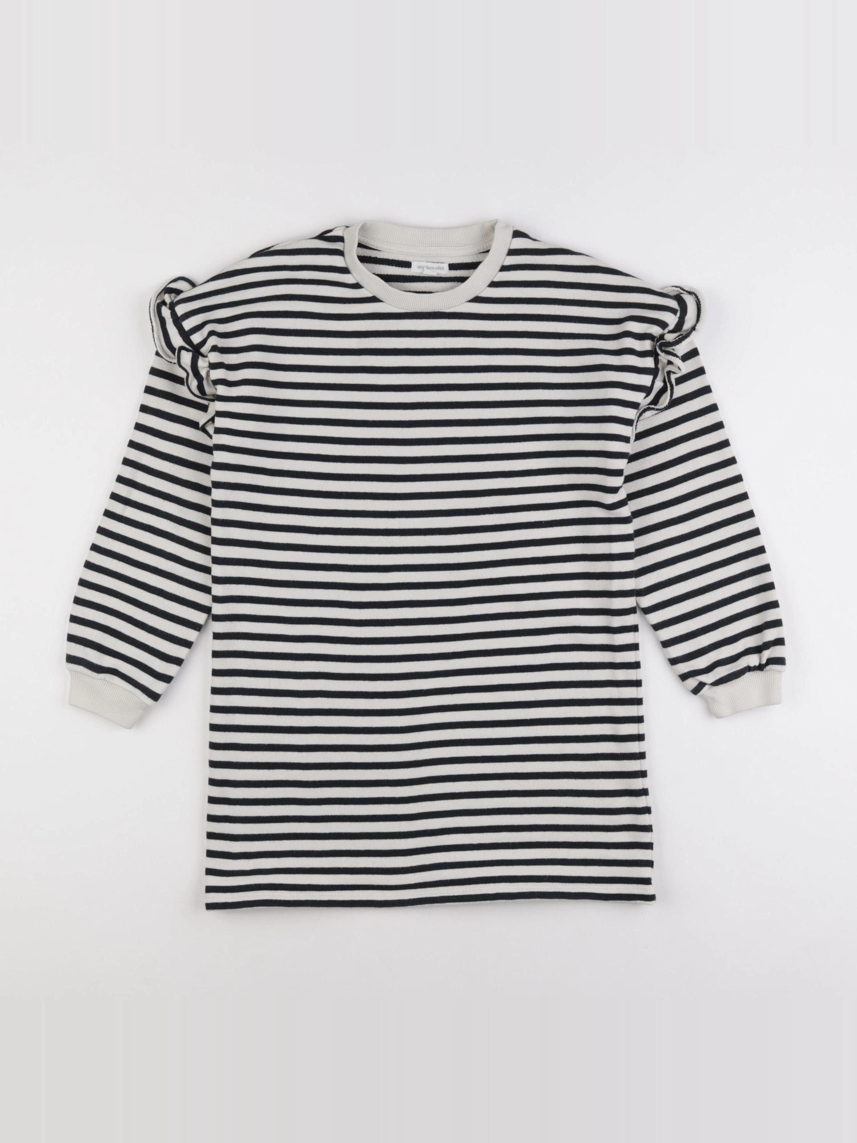 Vertbaudet - robe blanc, noir - 9 ans
