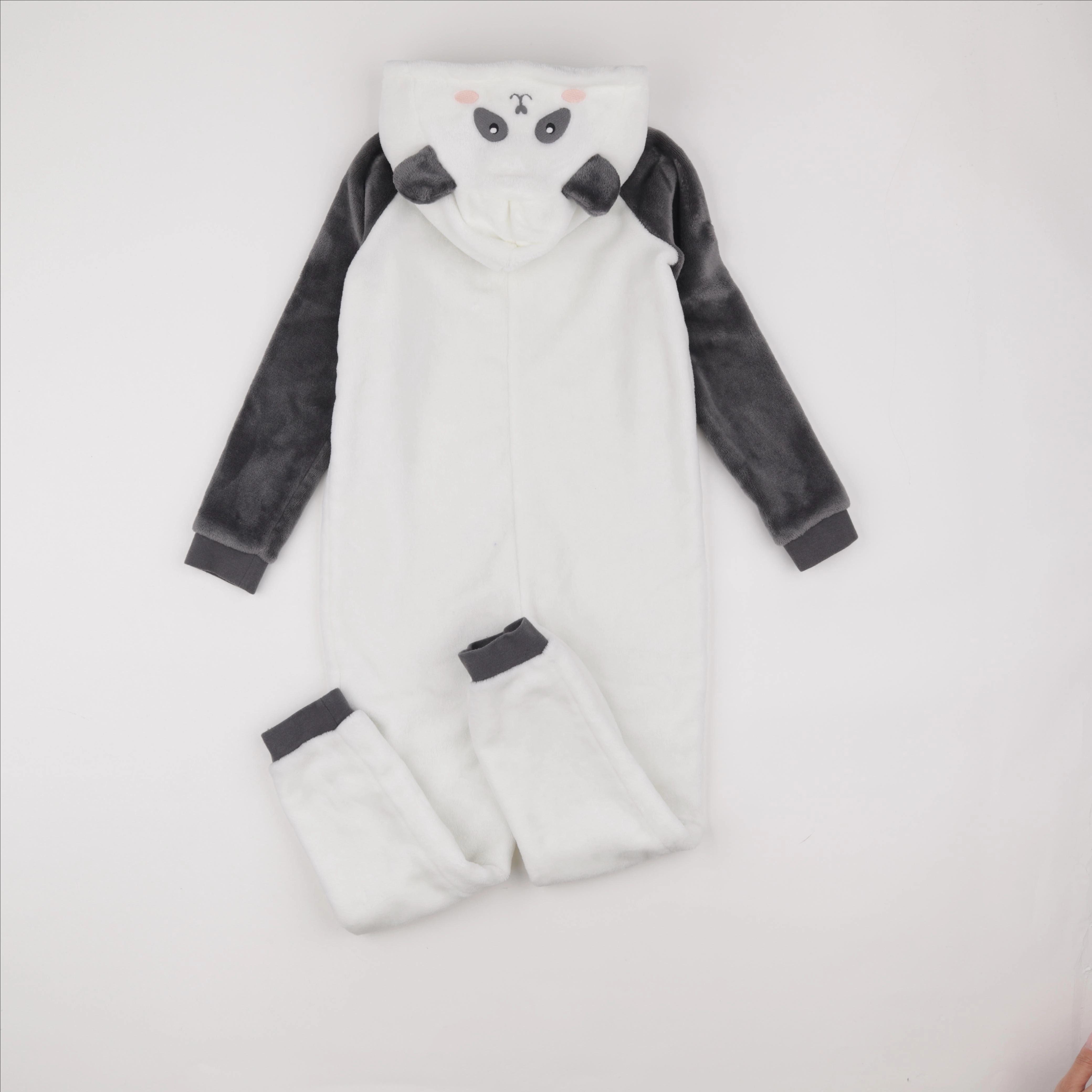 Vertbaudet - sur-pyjama gris, blanc - 8 ans