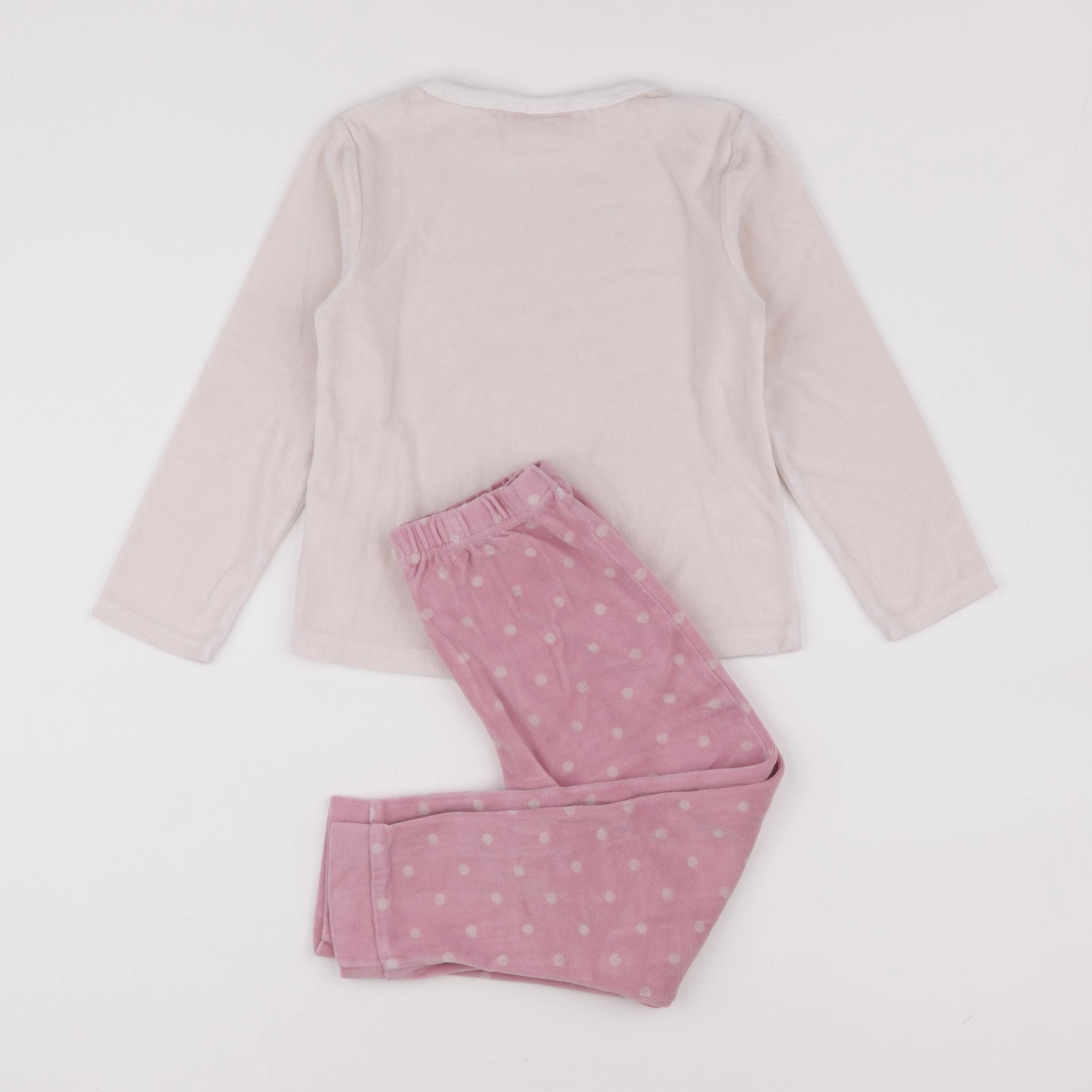 Vertbaudet - pyjama velours rose - 6 ans