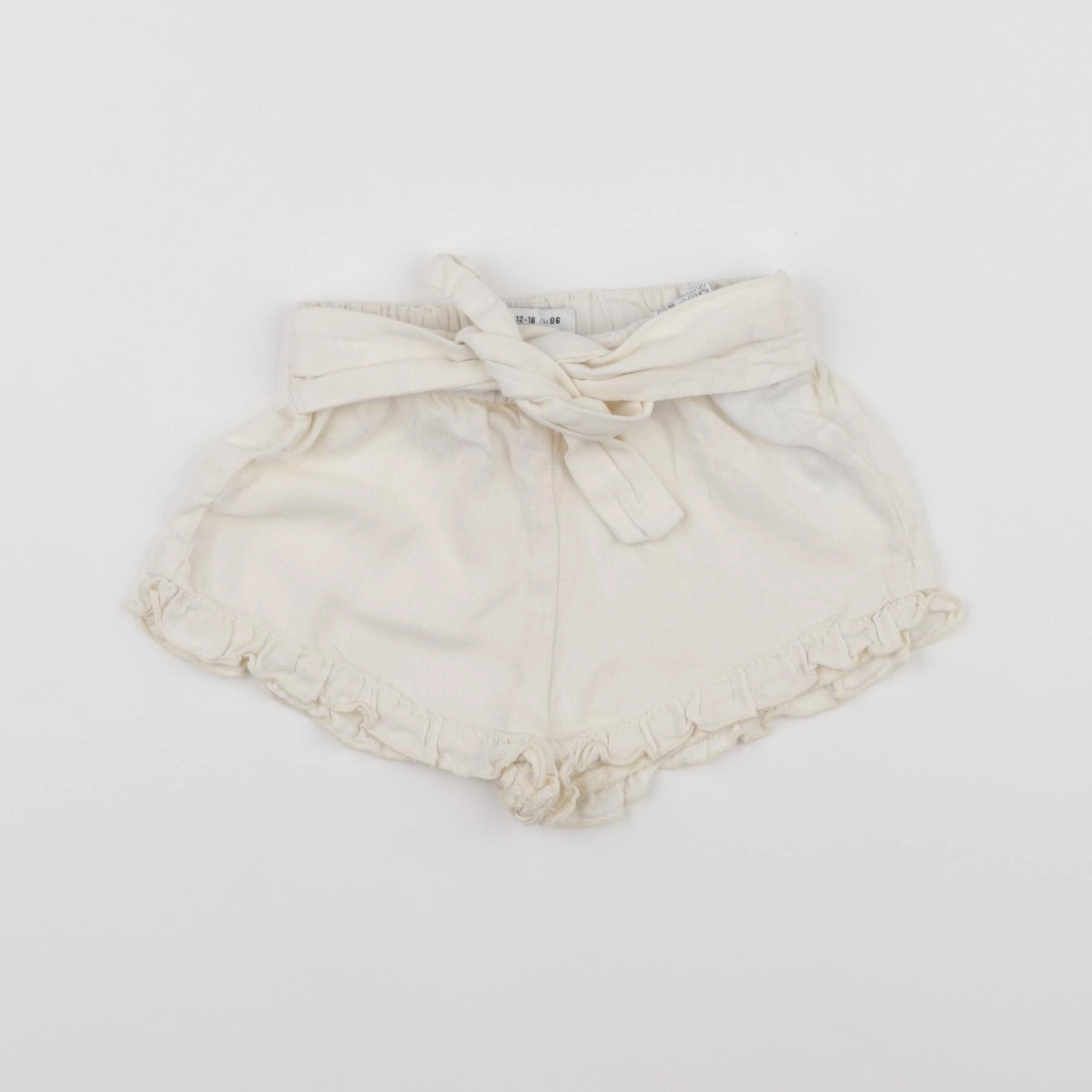 Zara - short beige - 12/18 mois
