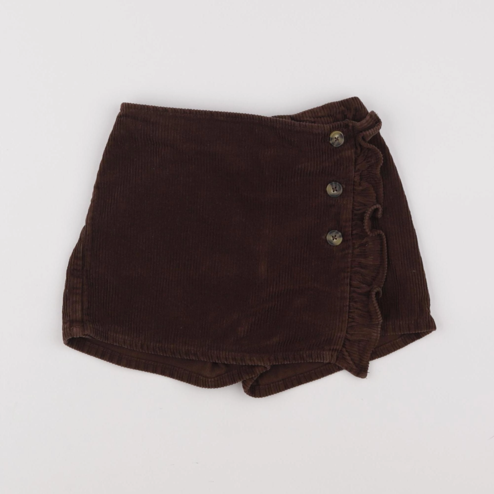 Vertbaudet - jupe short marron - 6 ans