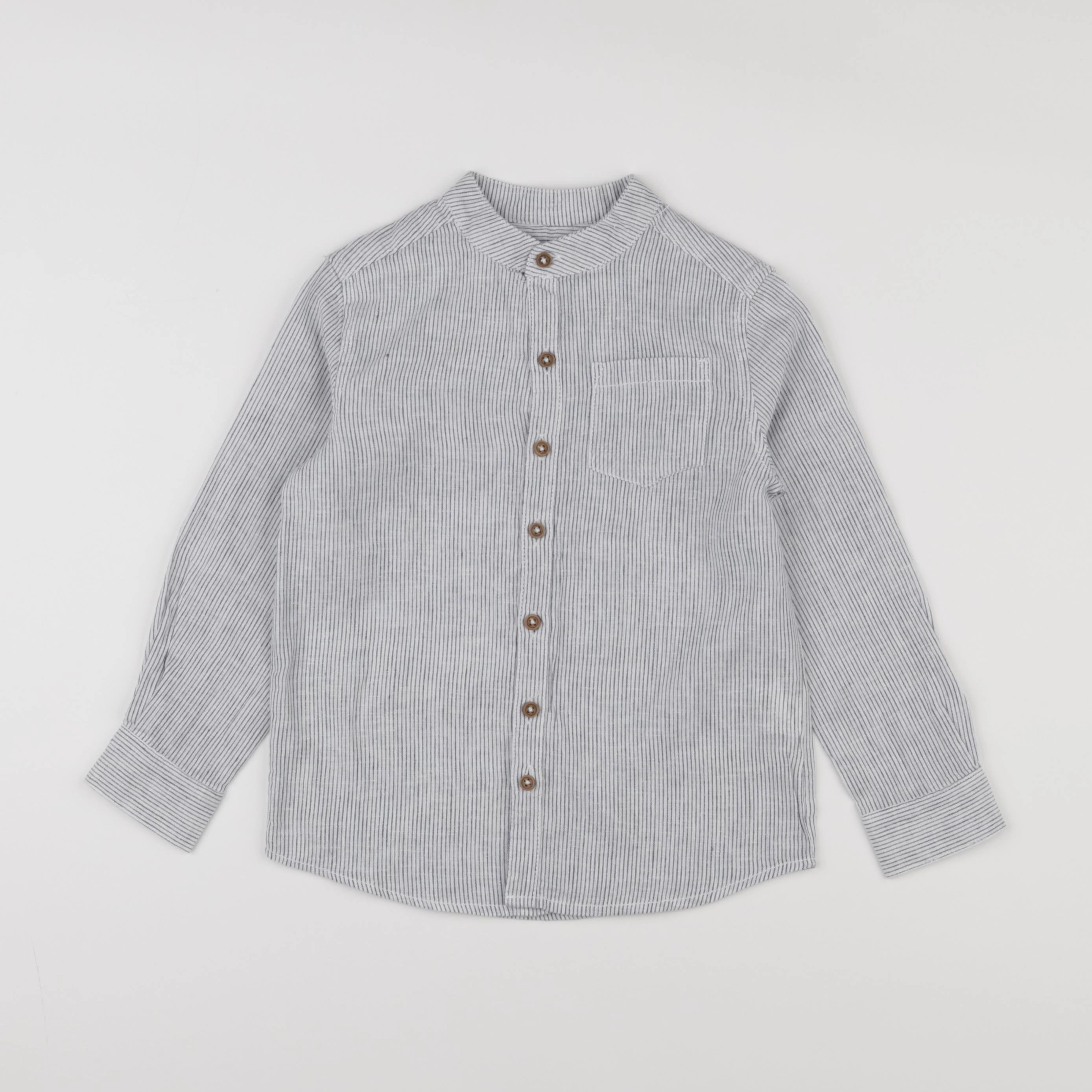 Monoprix - chemise blanc, bleu - 4 ans