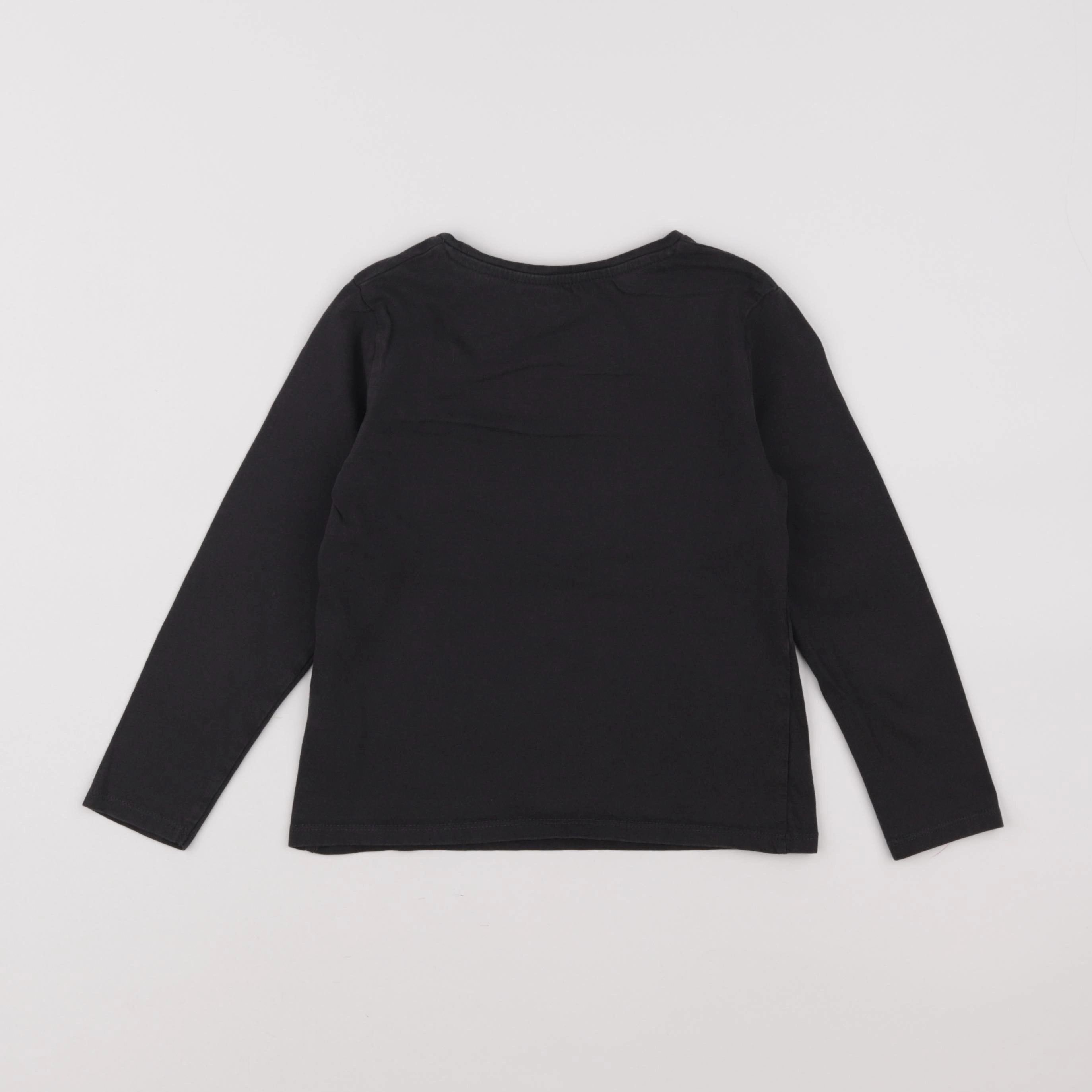 Vertbaudet - tee-shirt noir, or - 6 ans