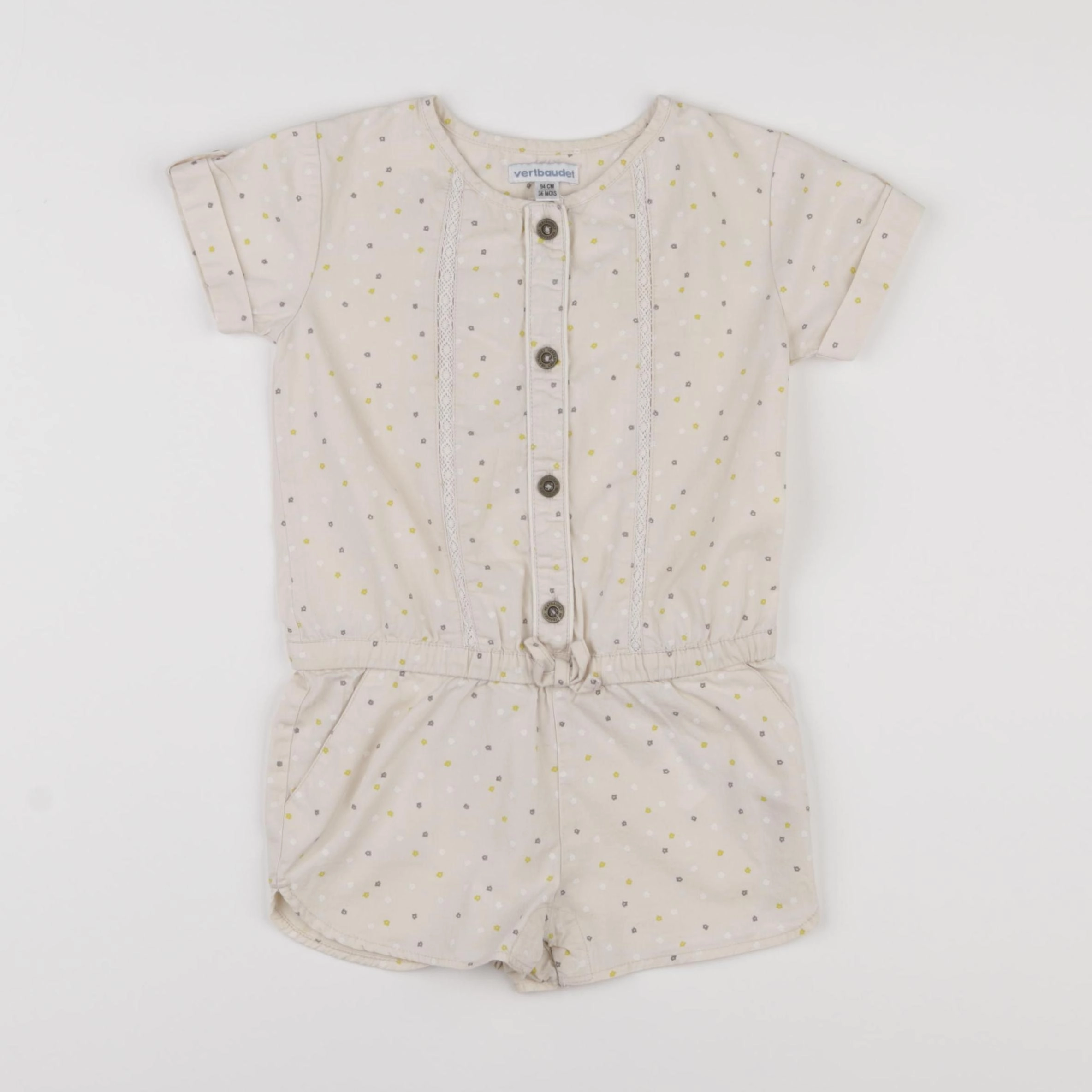 Vertbaudet - combinaison beige - 3 ans