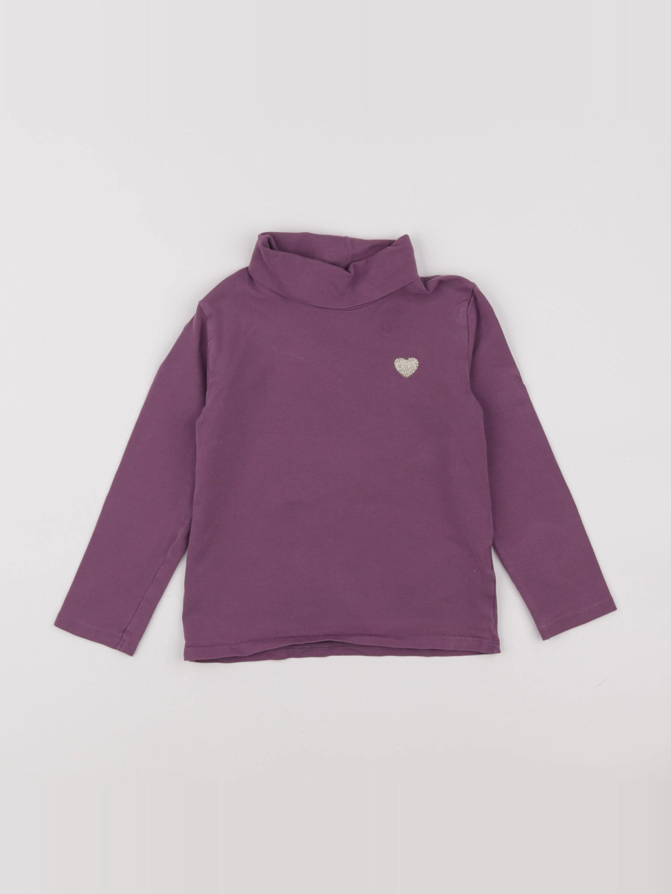 Vertbaudet - sous-pull violet - 6 ans