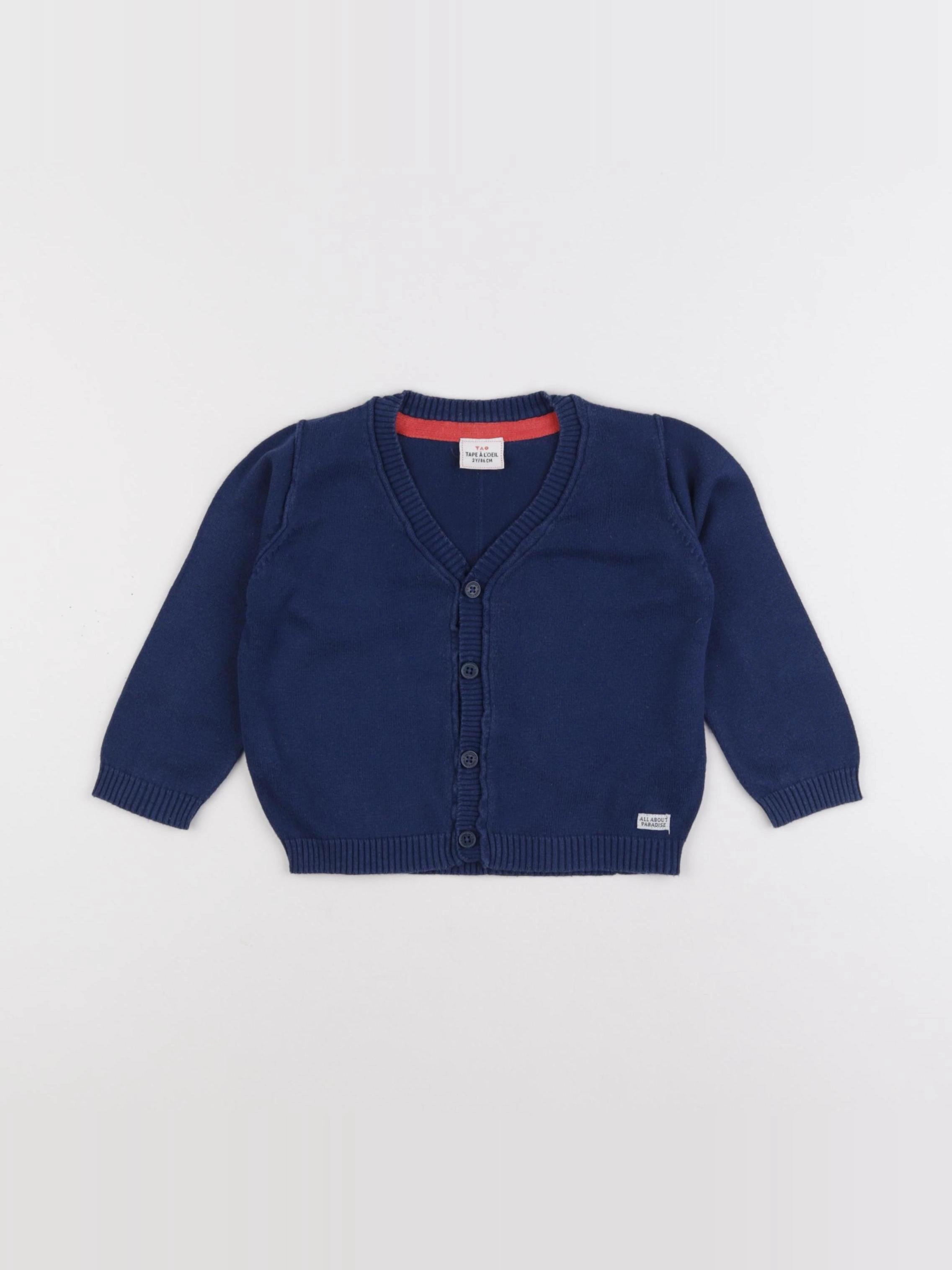 Tape à l'oeil - gilet bleu - 2 ans