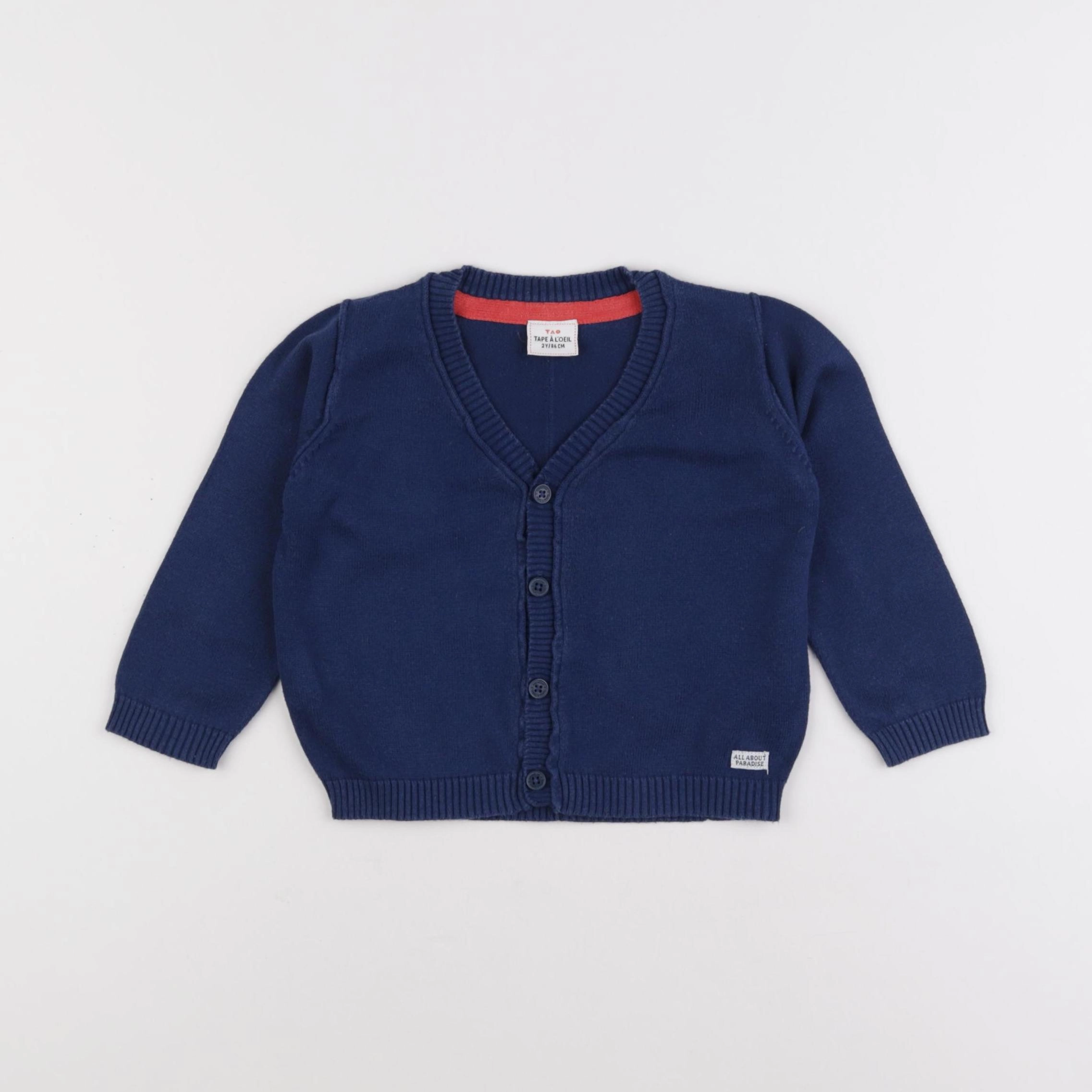 Tape à l'oeil - gilet bleu - 2 ans