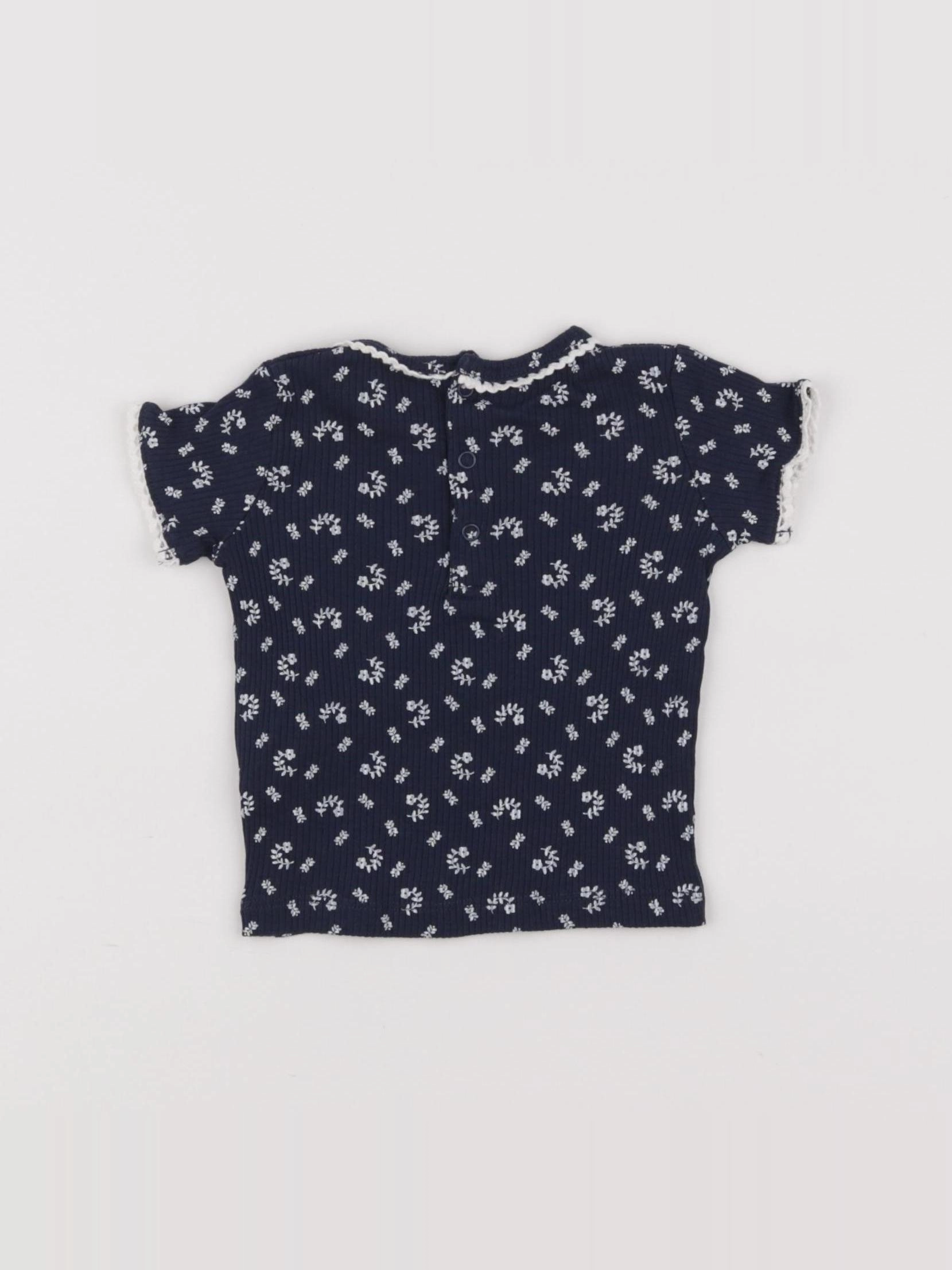 Boutchou - tee-shirt bleu - 6 mois