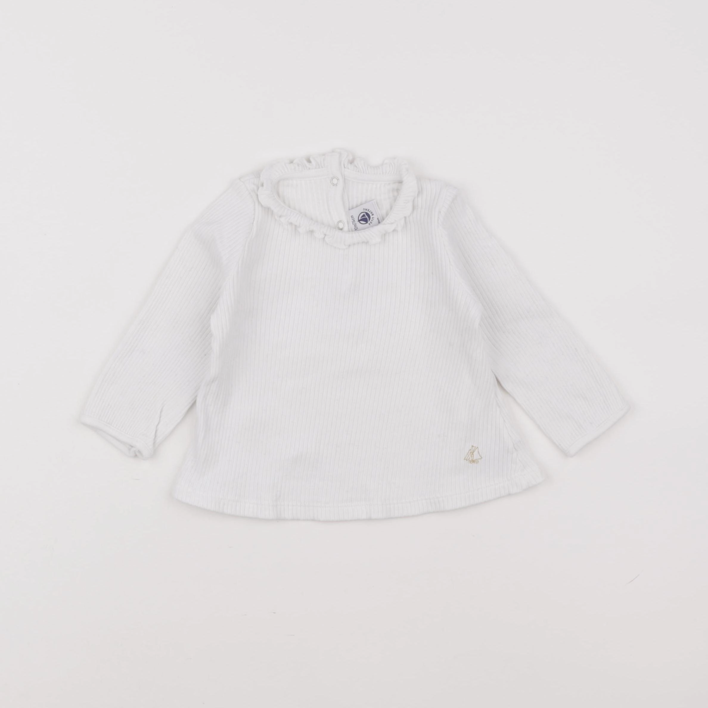 Petit Bateau - tee-shirt blanc - 12 mois
