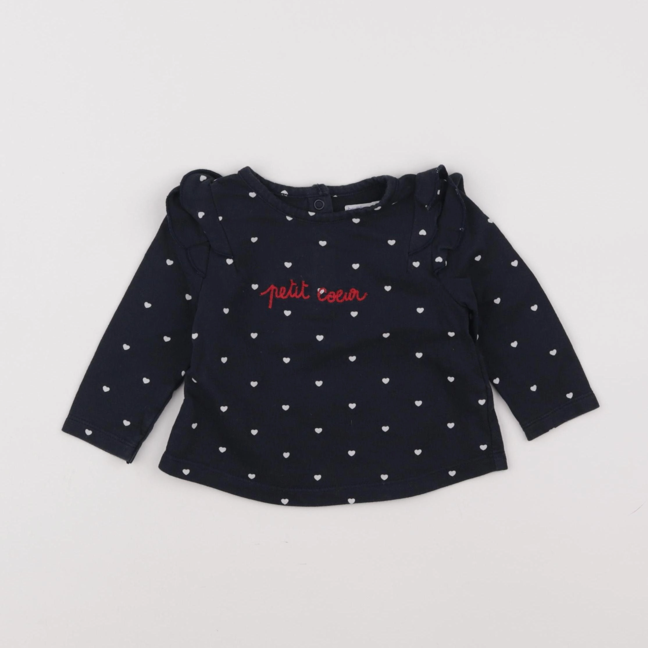 Boutchou - sweat bleu - 9 mois