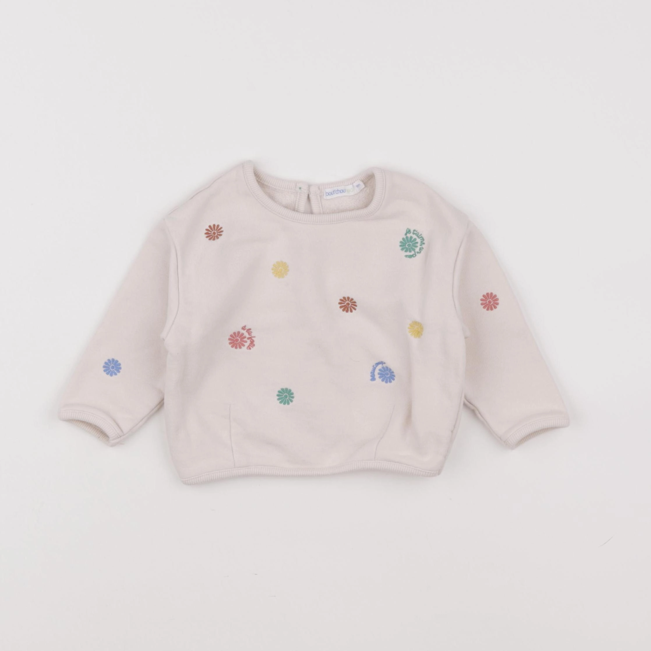 Boutchou - sweat multicolore - 9 mois